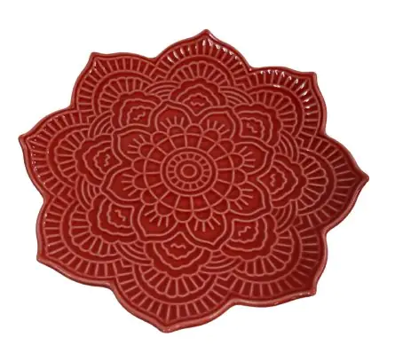 TrendLine Deko Teller Keramik Ø 23,5 cm rot