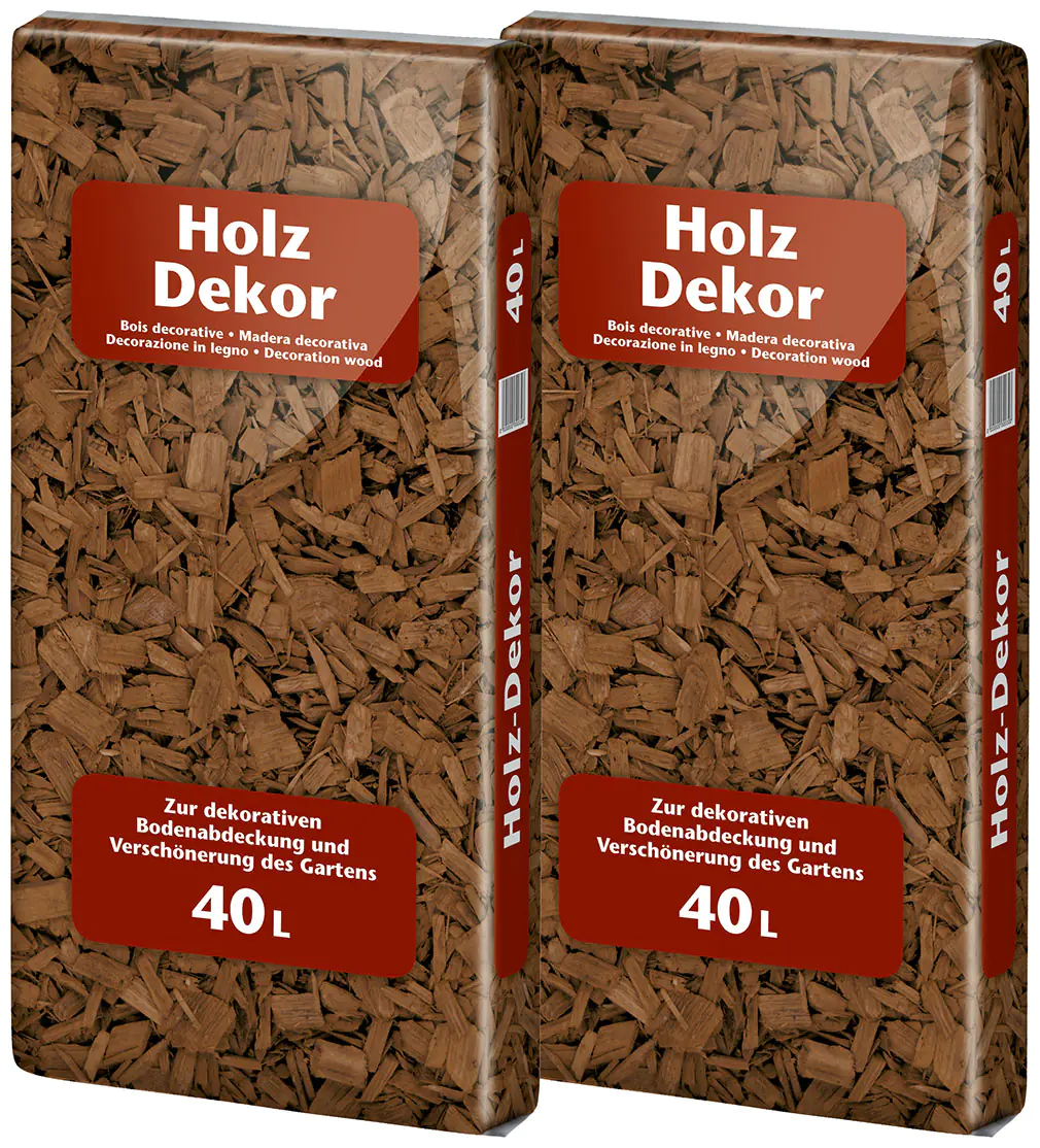 Floragard Universal Holzdekor Mulch braun 2 x 40 L
