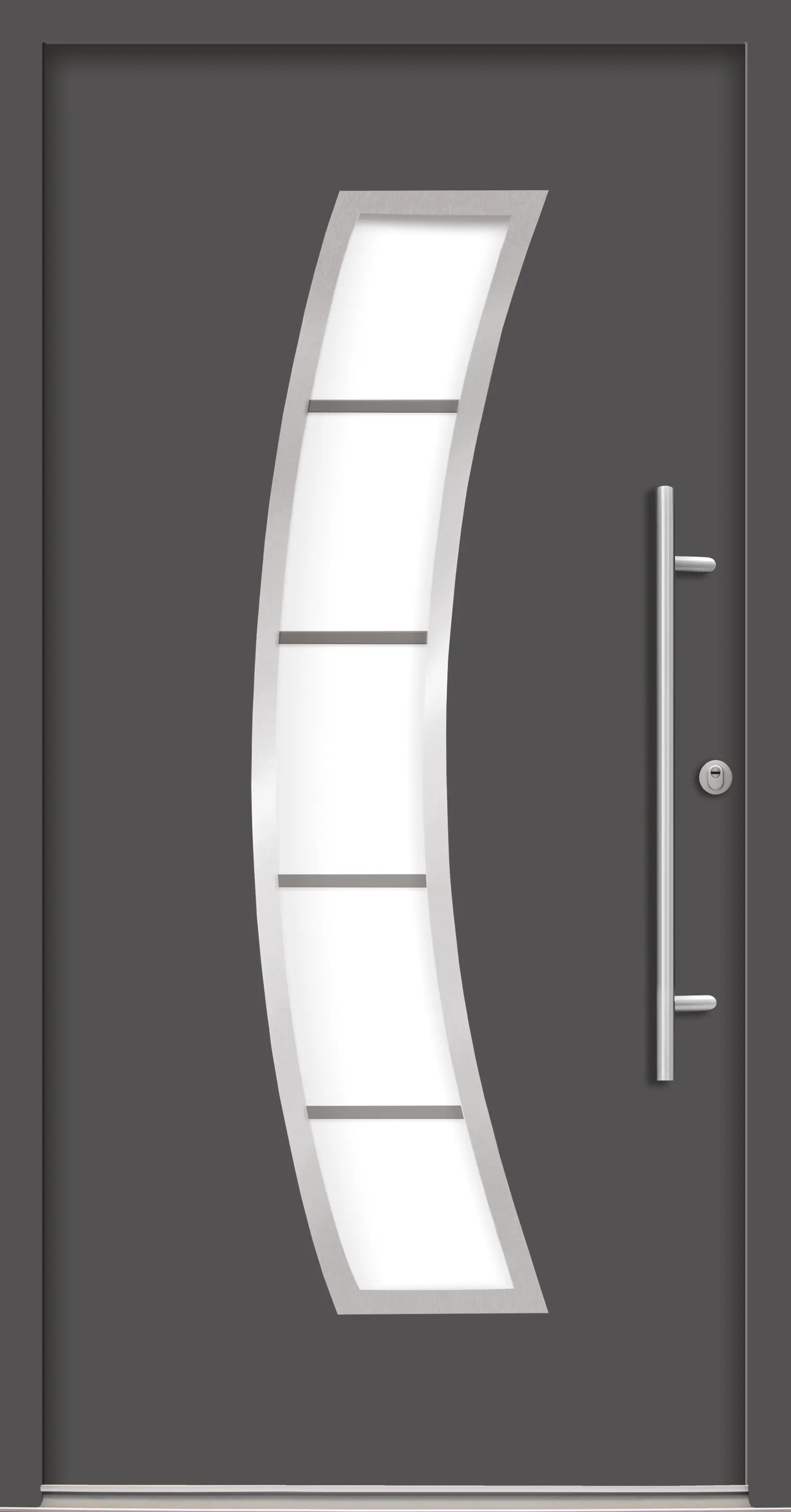Splendoor Haustür Passivedoor Premium P14 RC2 Anthrazit DIN Rechts 100 x 210 cm