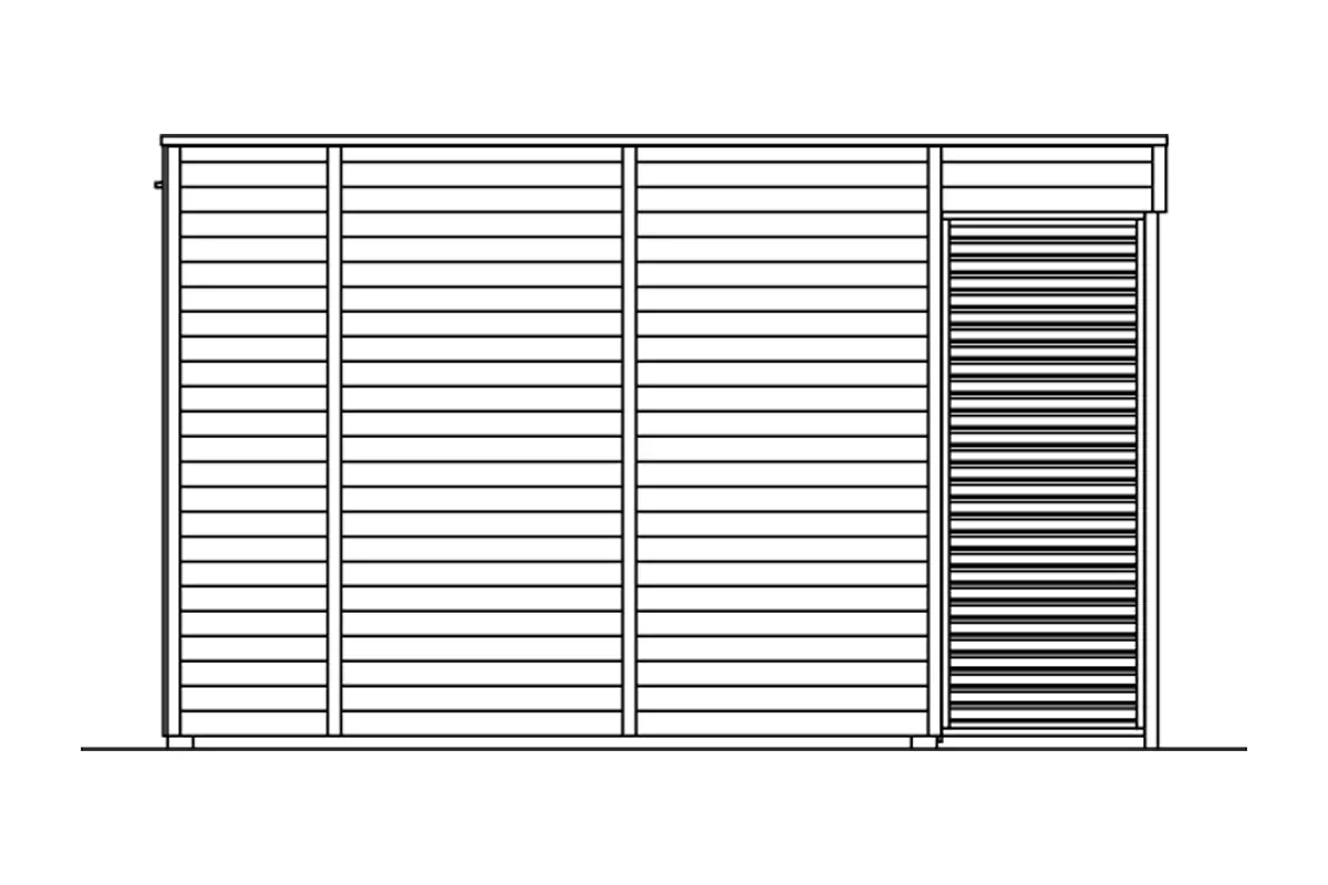 SKAN HOLZ Gartenhaus Tokio 2 340 x 340 cm natur mit Fußboden, doppelschalig