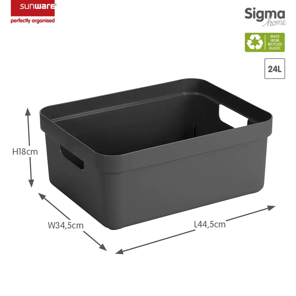 Sunware Aufbewahrungsbox Sigma Home 24 L anthrazit Sunware Aufbewahrungsbox Sigma Home 24 L anthrazit