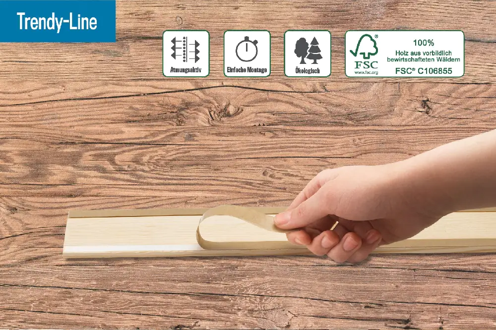 iWerk Holzpaneele zum Kleben 78 x 50 cm, 5 mm, Design almwood