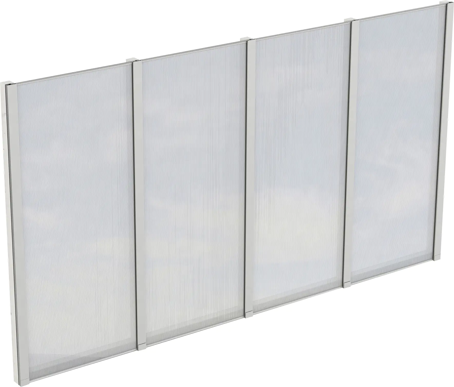 SKAN HOLZ Seitenwand m. Polycarbonatplatten 343 x 200 cm Fichte