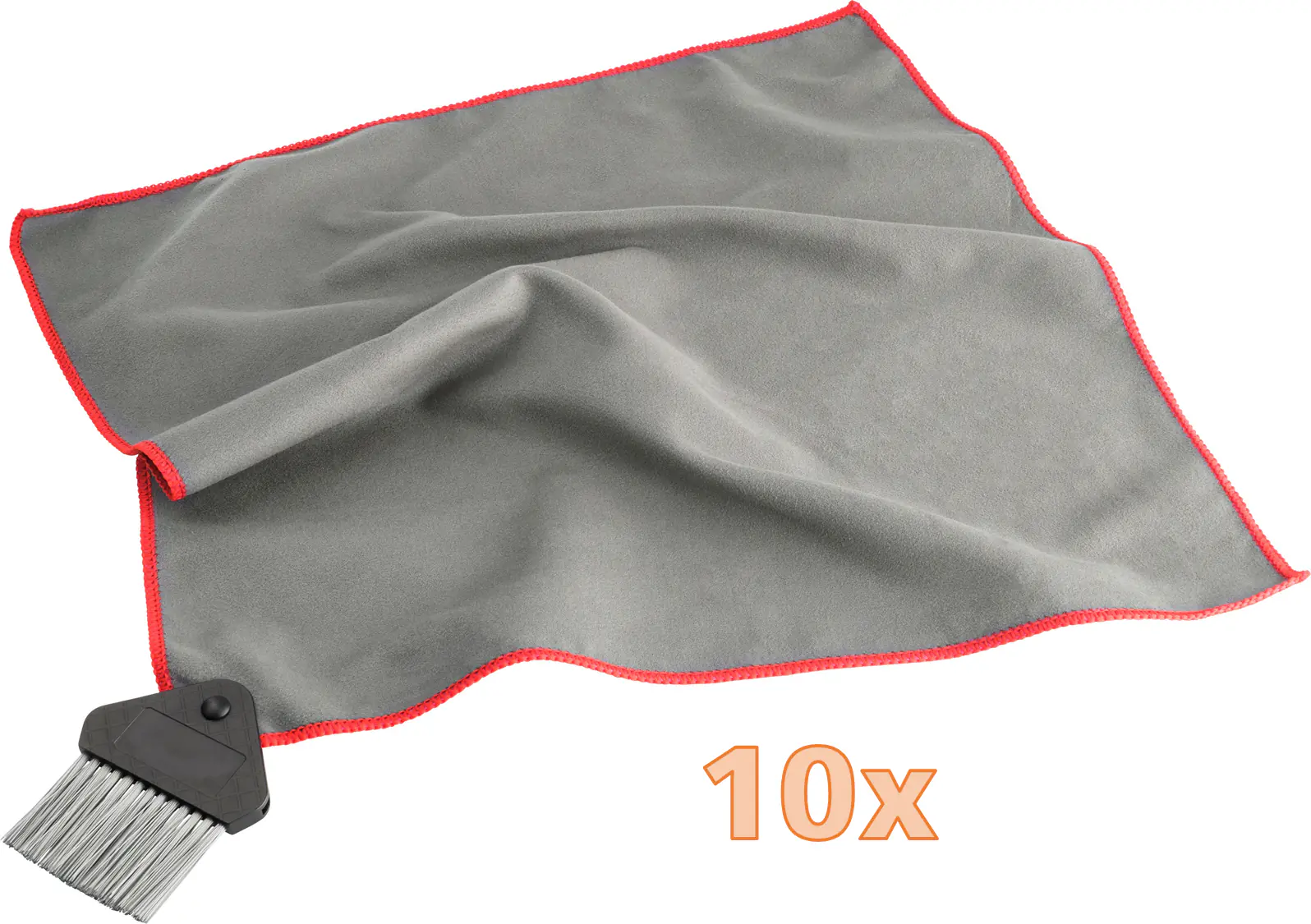 Walser Cockpit Reinigungstücher 2in1 10x Mikrofasertuch mit Bürste 40x40 cm