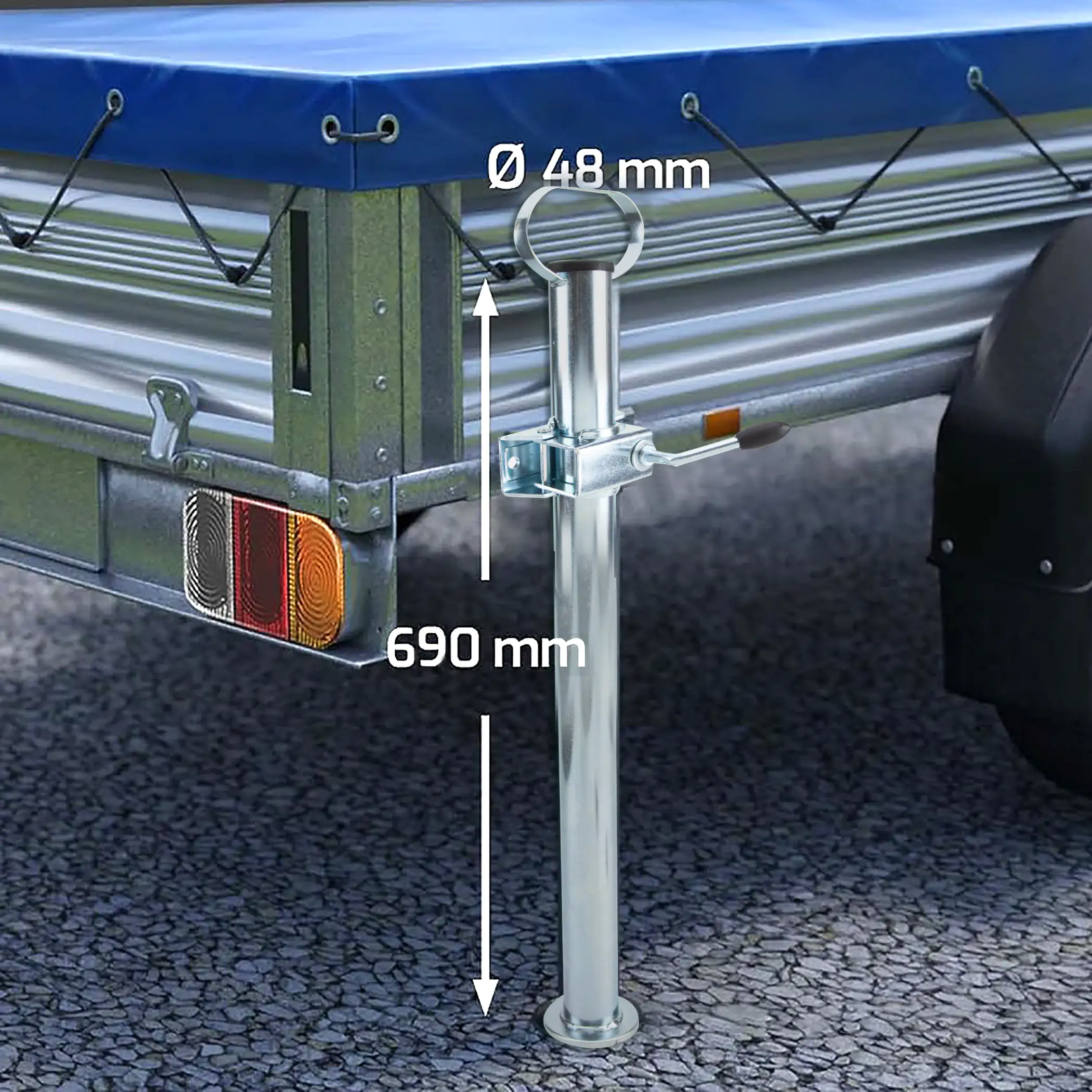 TrendLine Anhänger-Abstellstütze mit Handgriff