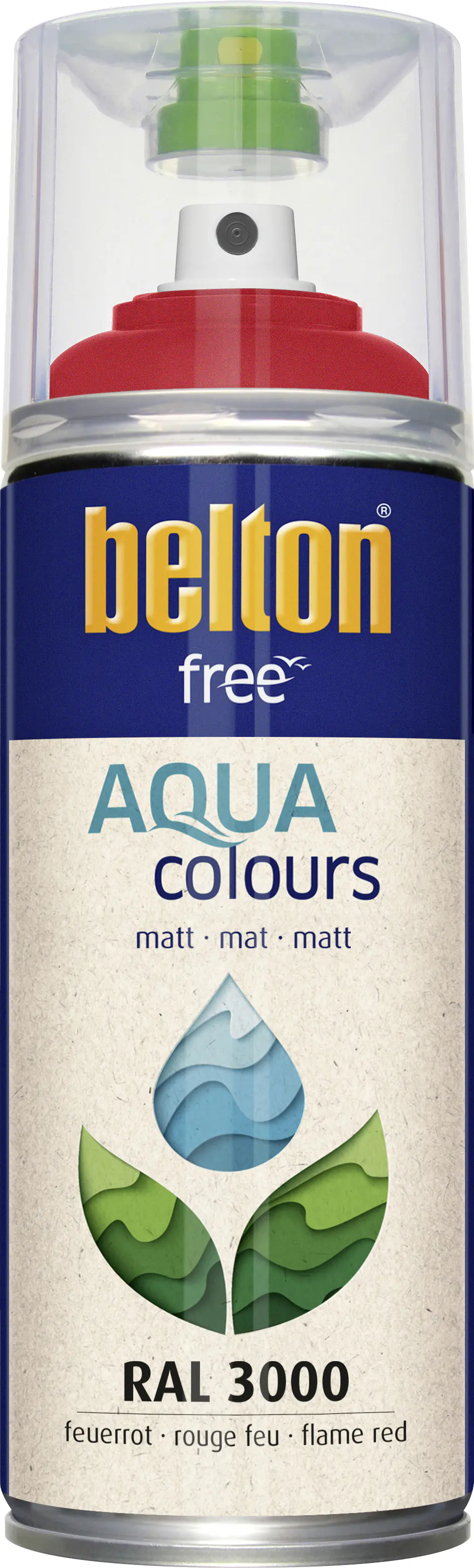 belton free Lackspray AQUAcolours 400 ml feuerrot matt