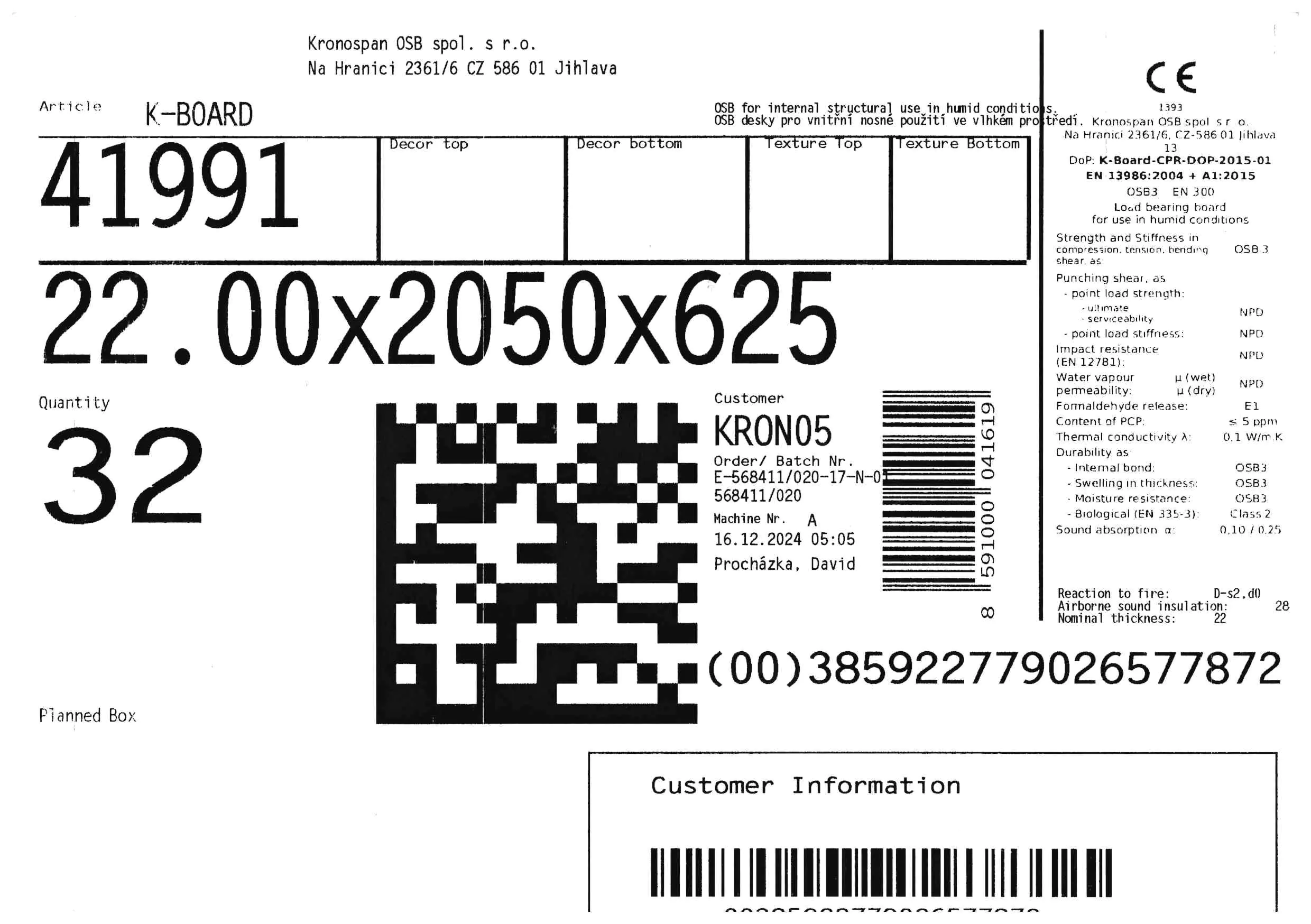 OSB-3 Nut- und Feder Verlegeplatte 22 mm 205 x 62,5 cm 22 mm ungeschliffen OSB-3 Nut- und Feder Verlegeplatte 22 mm 205 x 62,5 cm 22 mm ungeschliffen
