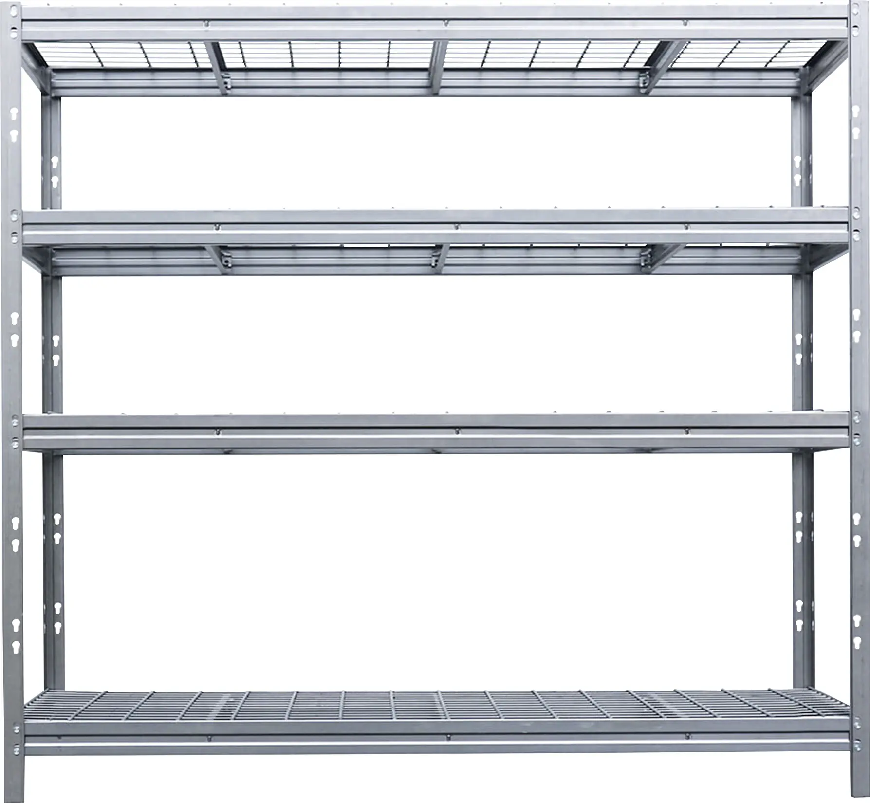 Ar Shelving Schwerlastregal Bullrack Rivet Wire verzinkt 200 x 210 cm 4 Stahlgitterböden 2400 kg