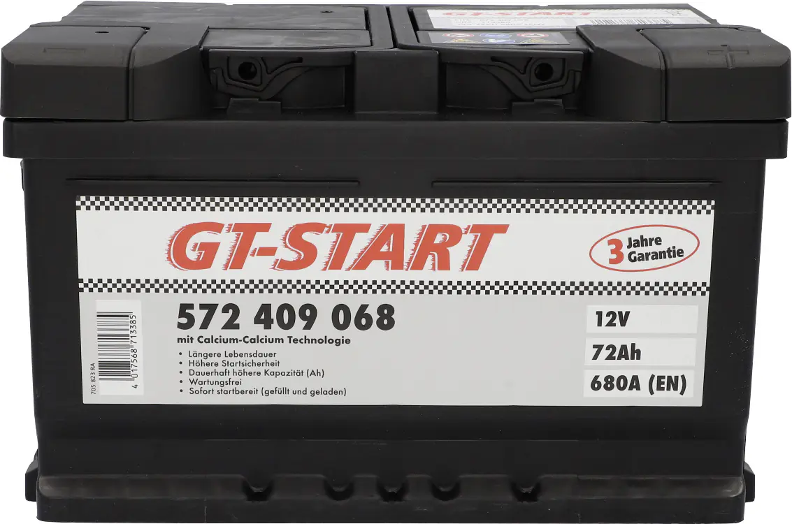 GT-Start Starterbatterie SLI 72Ah 680A 572 409 068