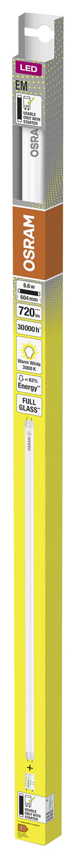 Osram LED Röhre 60 cm G13 6,6 W warmweiß