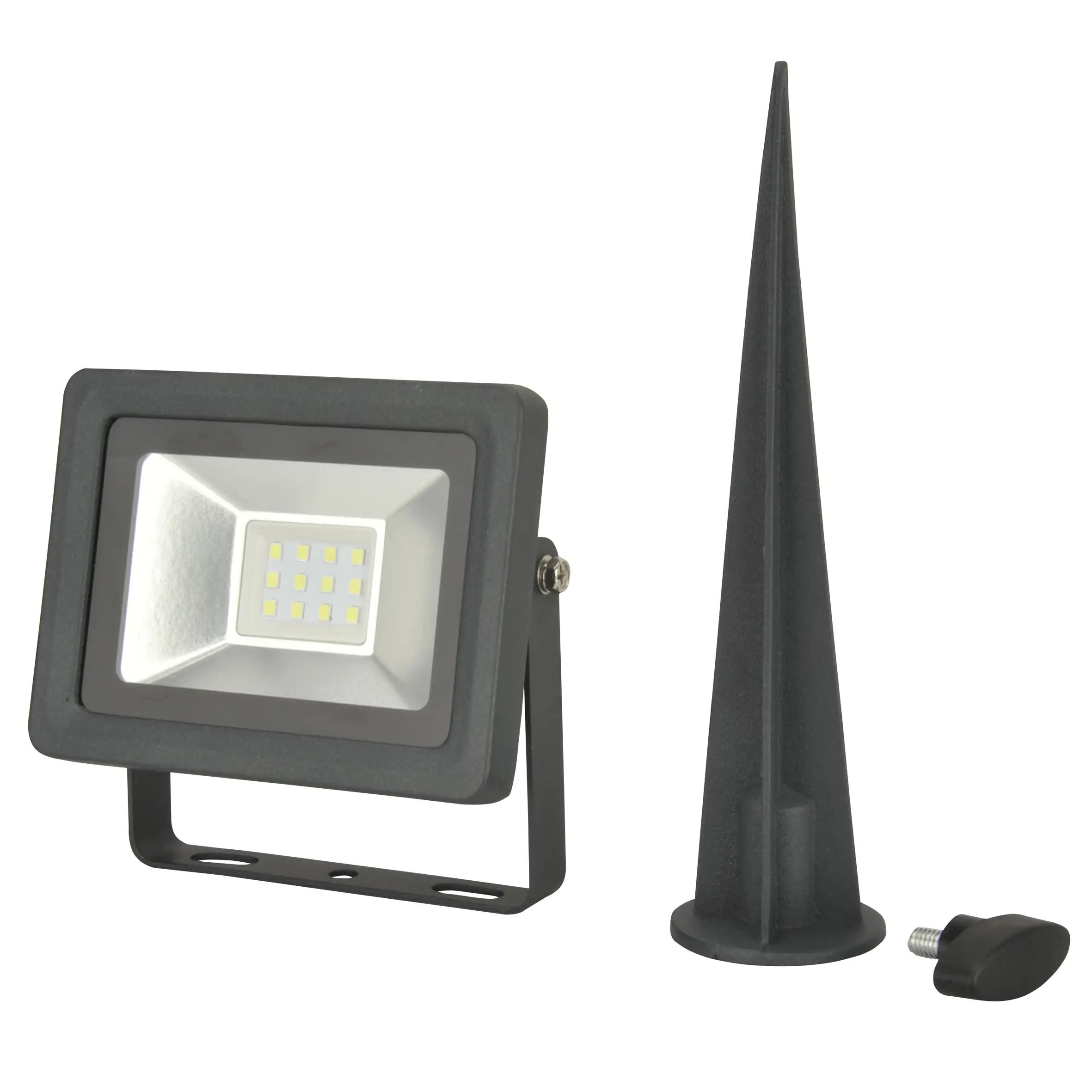 UniTec LED Wand-Strahler mit Erdspieß anthrazit 7 W 850 lm