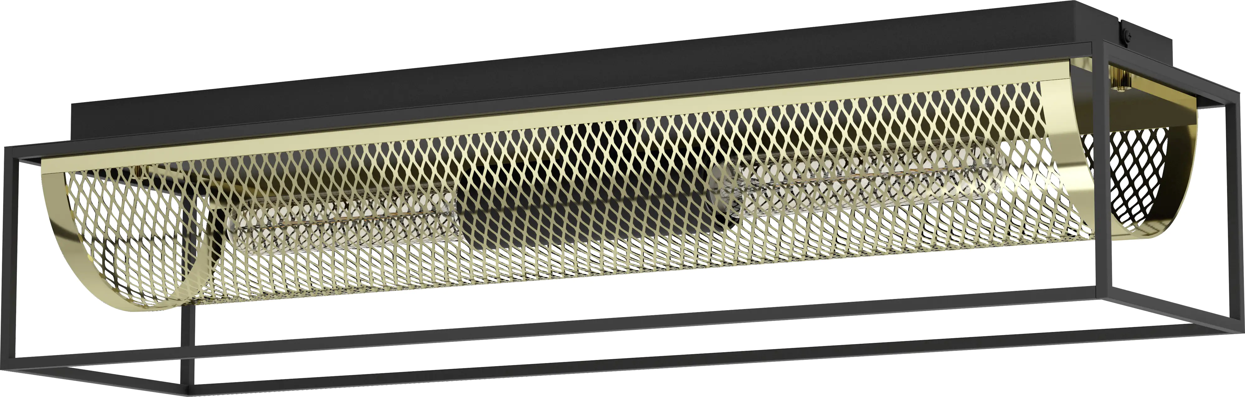 Eglo Deckenleuchte Nohales schwarz messing 64 x 17 x 14,5 cm E27