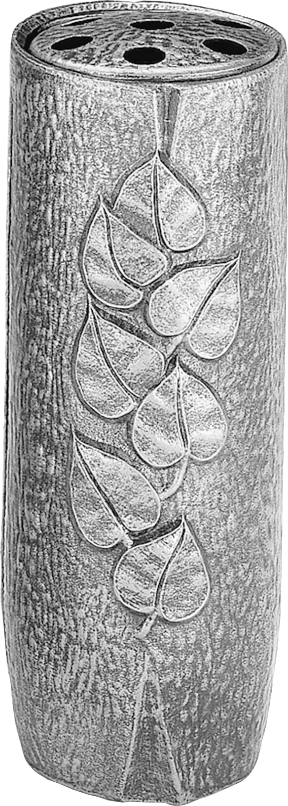 Grabvase 28 cm silber