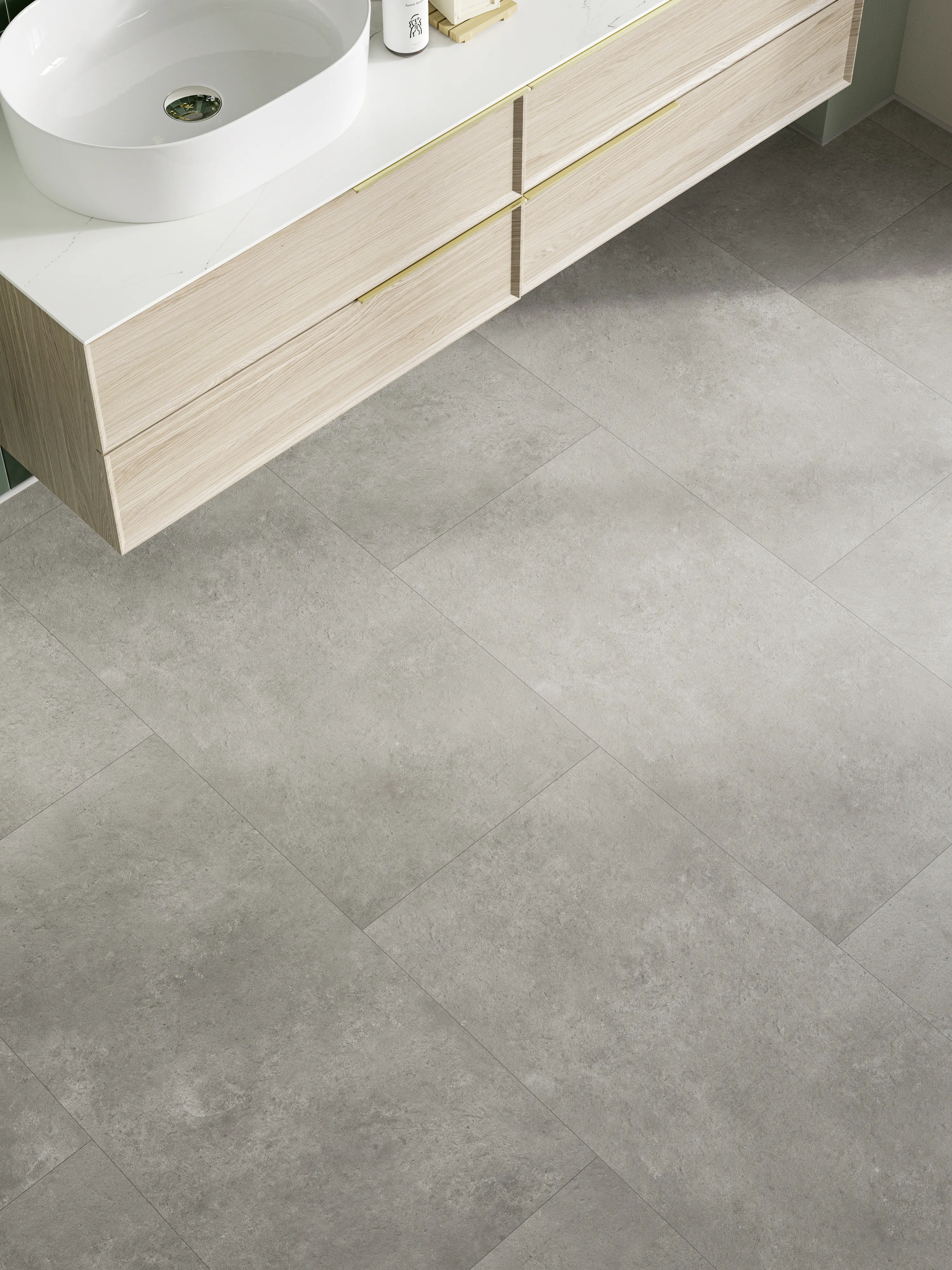 Parador Vinylboden mit Trittschalldämmung Basic 5.3 Stein Trafalgar hellgrau Mineralstruktur