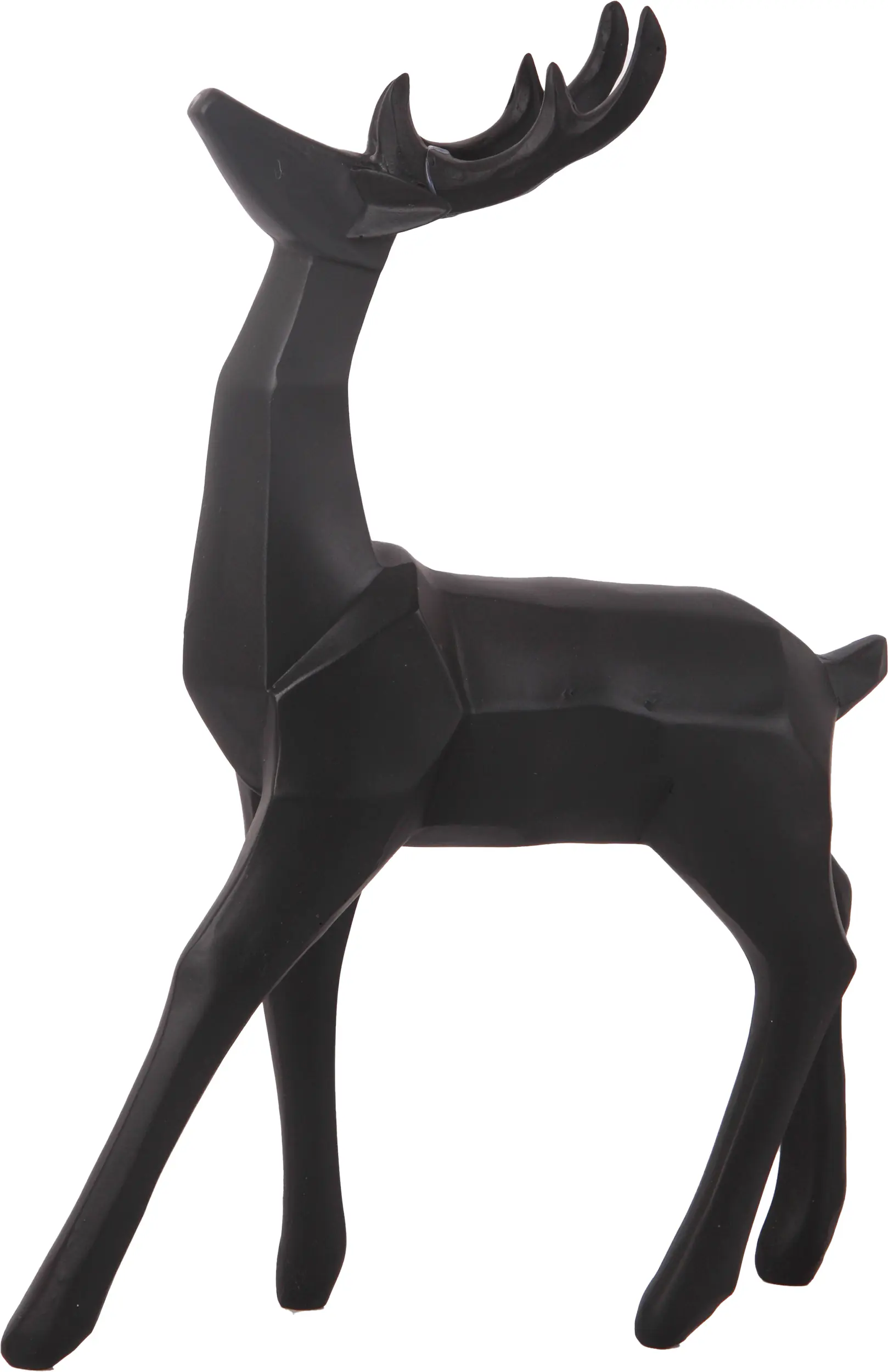 Dekofigur Rentier Polyresin 26 x 18 cm schwarz