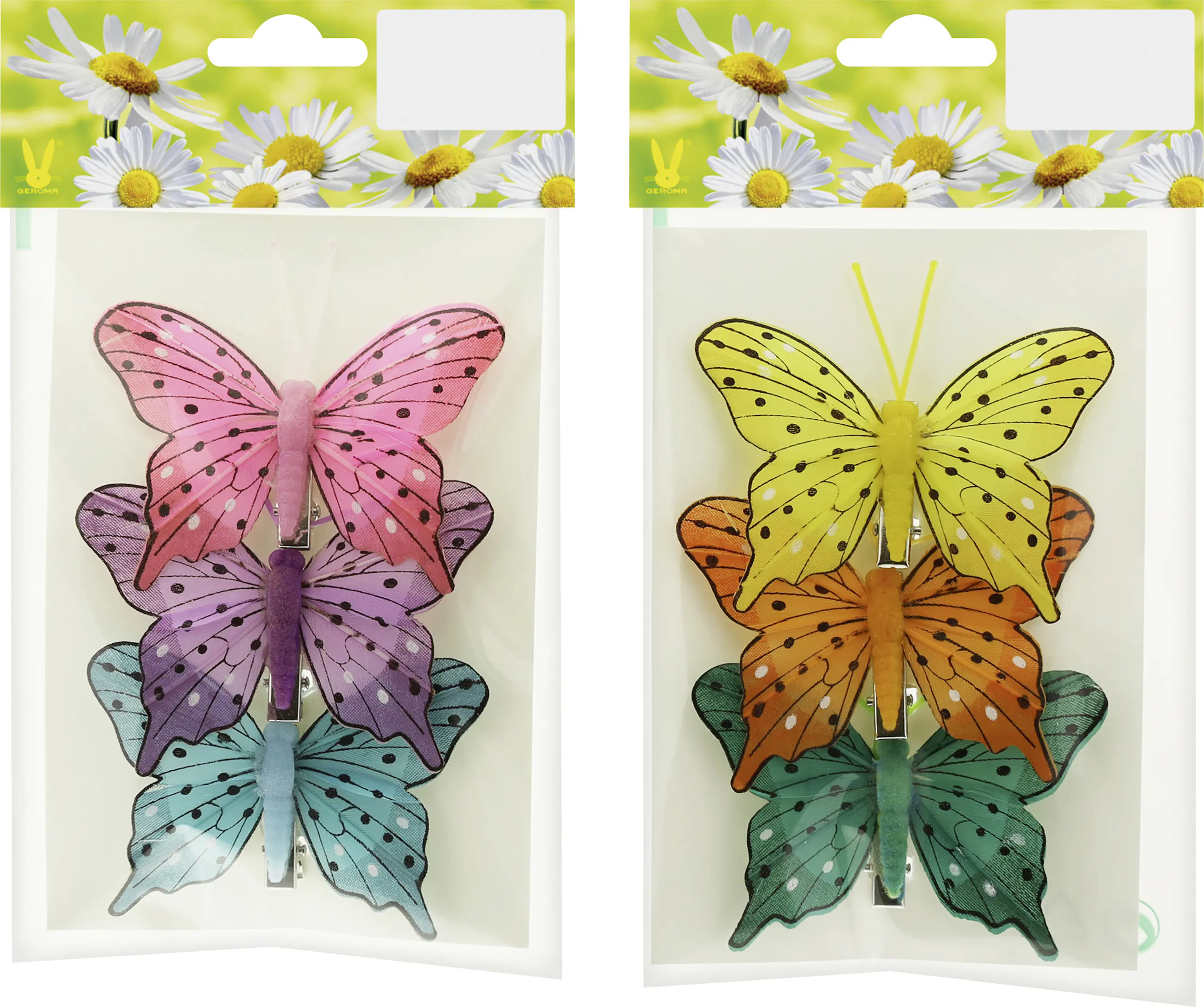 Dekoclips Schmetterling 8 cm 3 Stück bunt