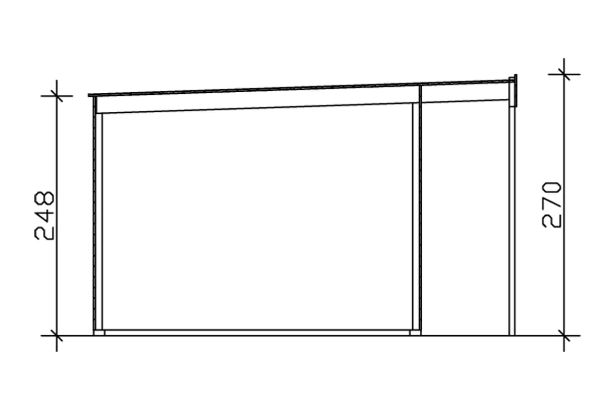SKAN HOLZ Gartenhaus Tokio 2 340 x 340 cm natur mit Fußboden, doppelschalig
