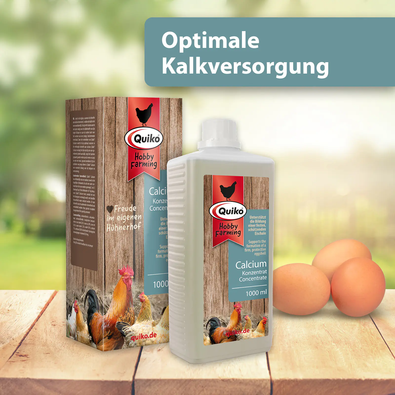 Quiko Hobbyfarming Calcium Konzentrat für Hühner und Geflügel 1 L