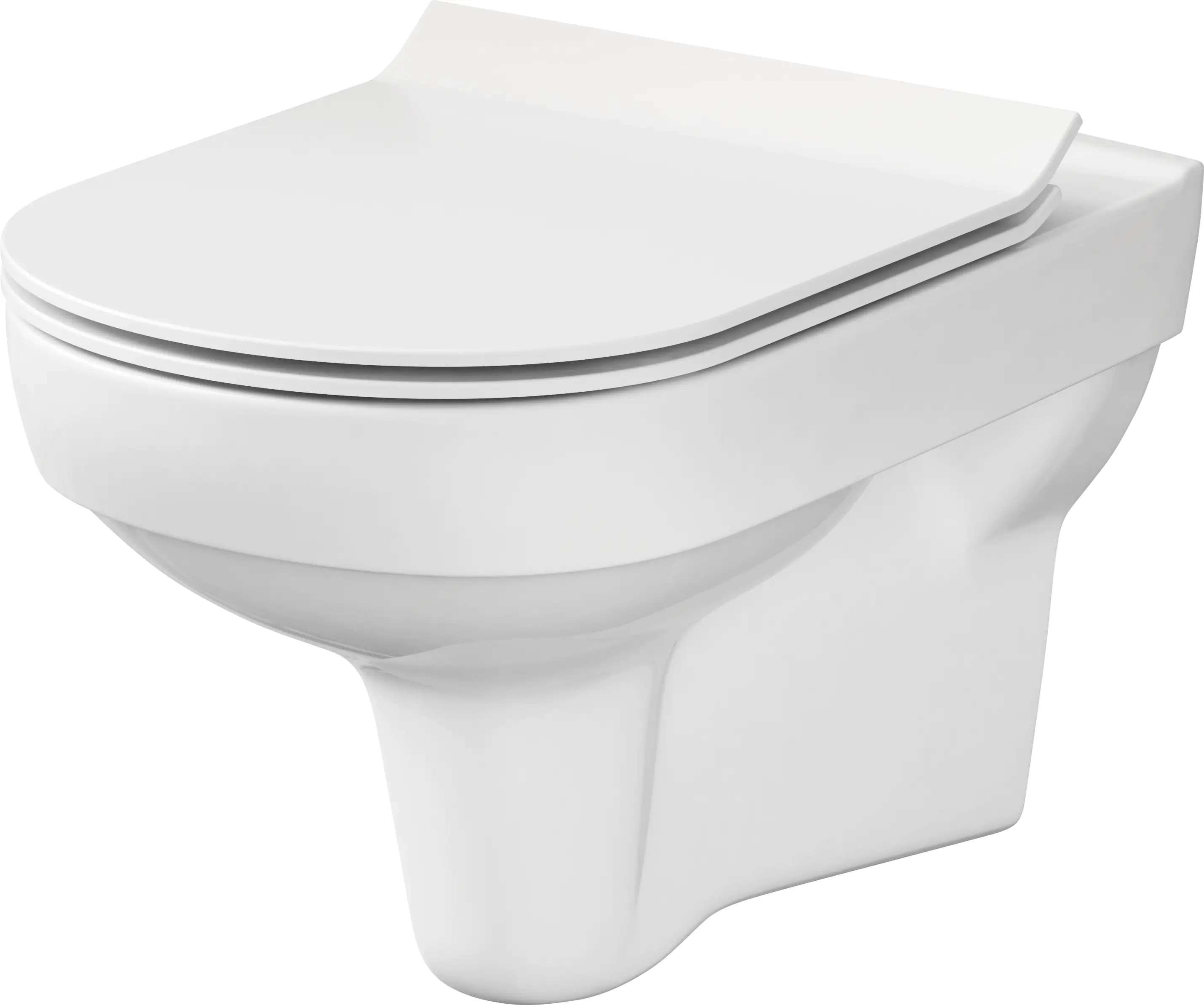 Primaster Wand WC spülrandlos Klea Tiefspüler weiß inkl. WC Sitz