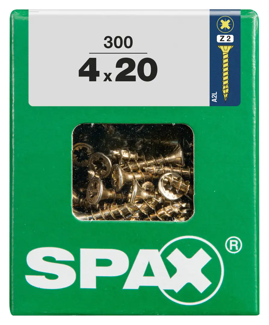 Spax Universalschrauben 4.0 x 20 mm PZ 2 - 300 Stk.