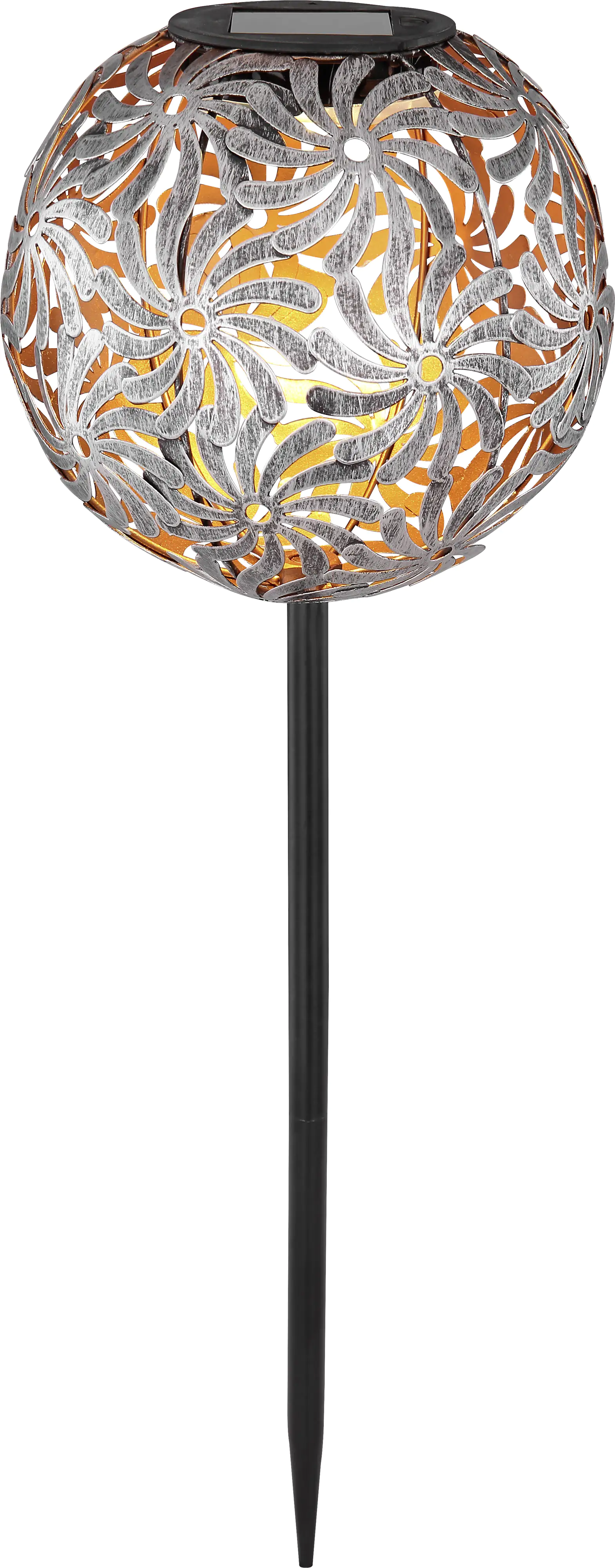 Globo Lightning LED Solarleuchte Kugel Metall silber/grau Erdspieß Globo Lightning LED Solarleuchte Kugel Metall silber/grau Erdspieß
