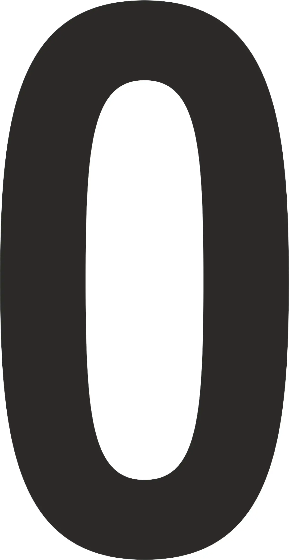 Conmetall Aufkleber Buchstabe O PVC 10 x 6 cm schwarz 