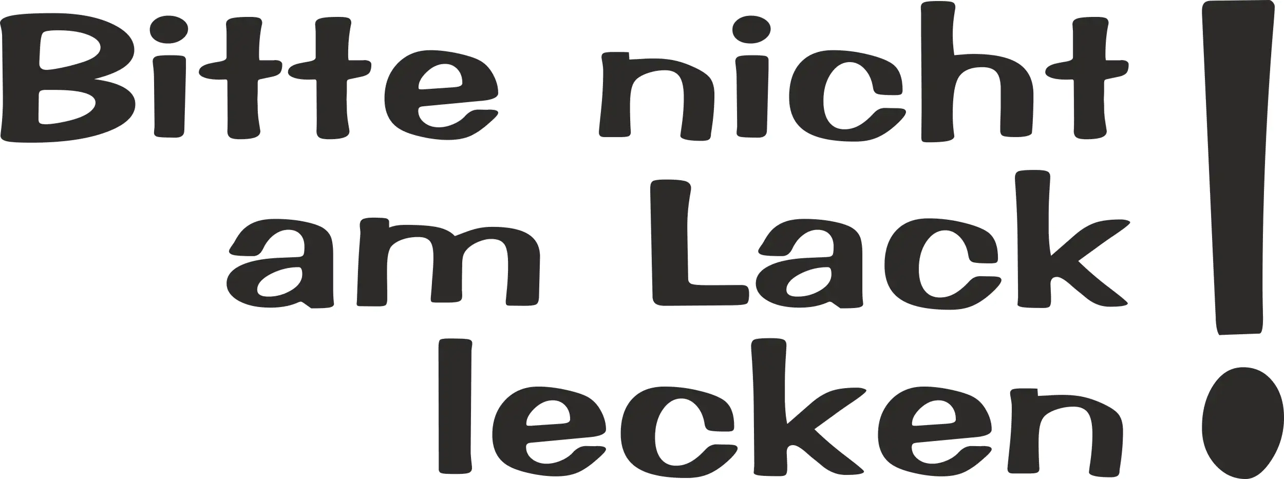 Hermann Schütz Aufkleber Bitte nicht am Lack lecken! 70x190mm