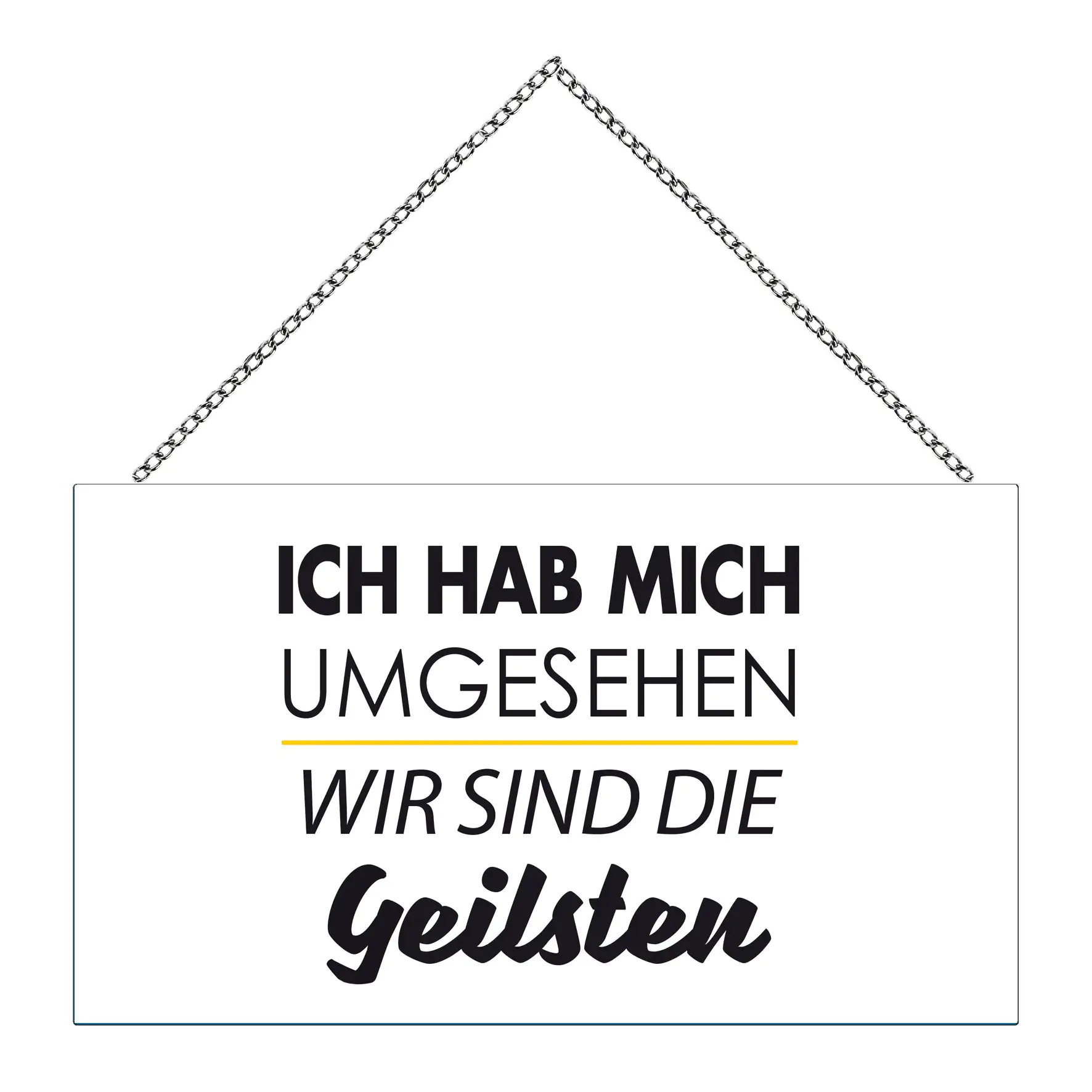 Schild mit Spruch Die Geilsten, 23 x 13 cm mit Kette kaufen Globus