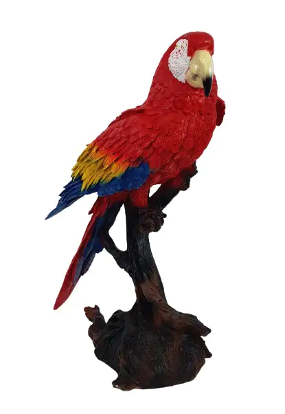 Dekofigur Papagei 66 x 40 cm rot