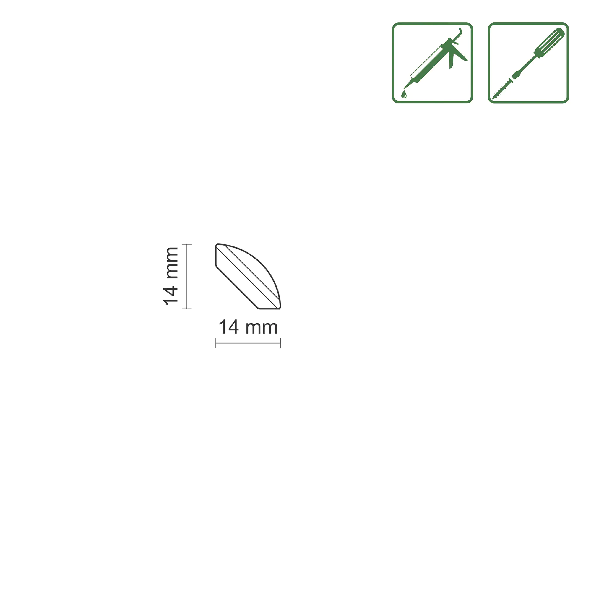 FN Neuhofer Viertelrundstab 240 cm 14 x 14 mm