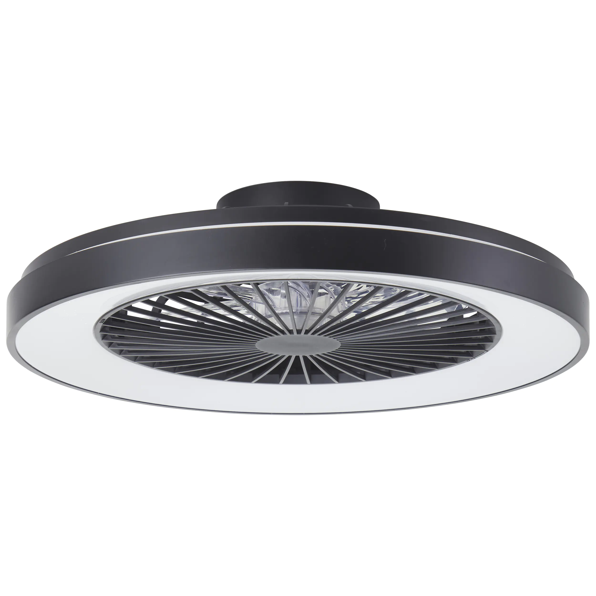 Brilliant LED Deckenleuchte mit Ventilator Mazzaro Ø 58 cm 55 W schwarz