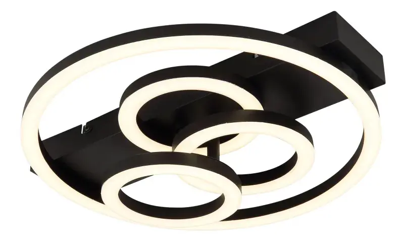 Globo Deckenleuchte Darryl 35 x 33 cm L x B schwarz CCT