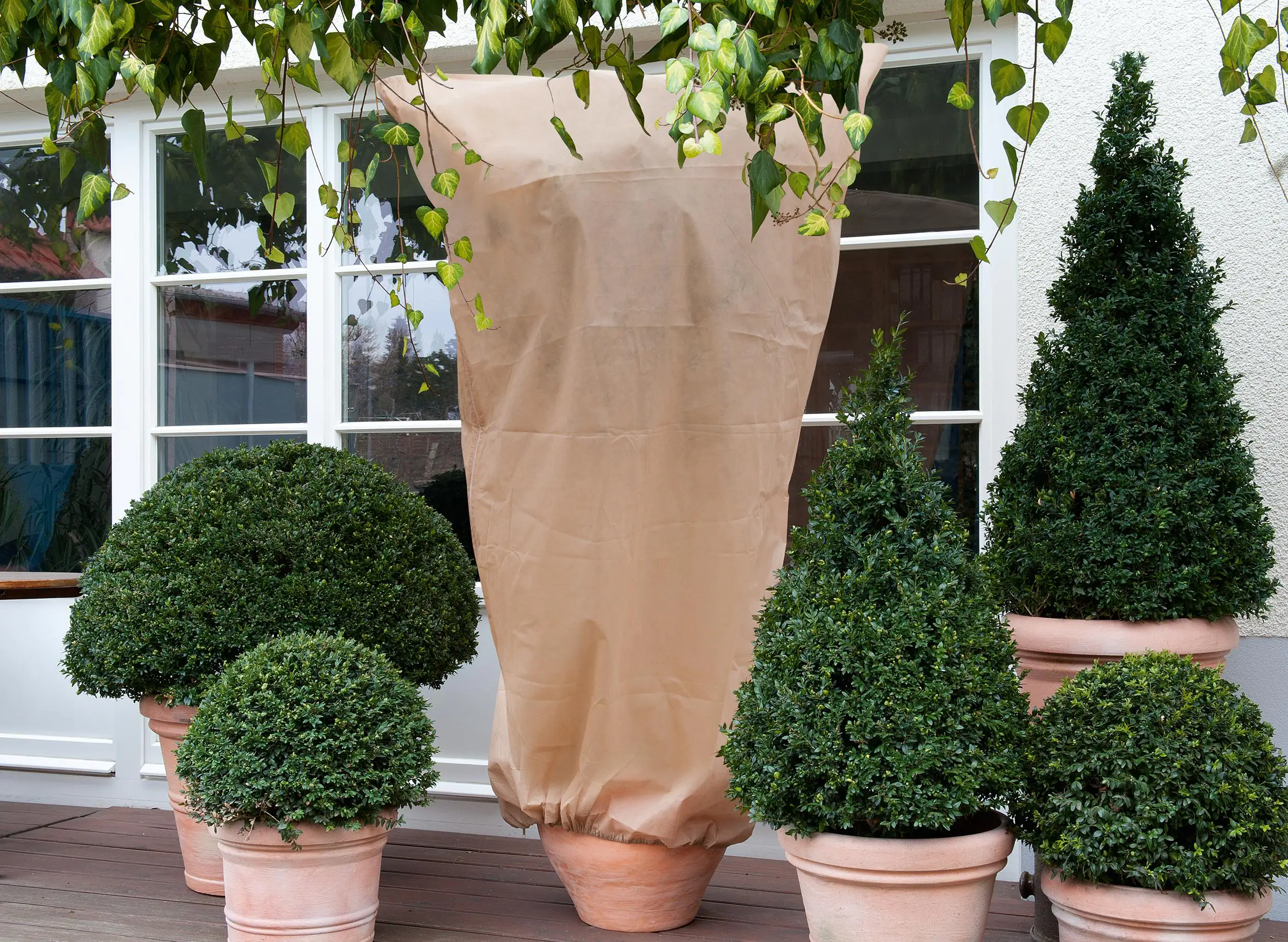 Wintervlieshaube 1,3 x 1,6 m beige