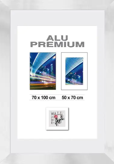 Aluminiumrahmen Quattro silber, 70 x 100 cm