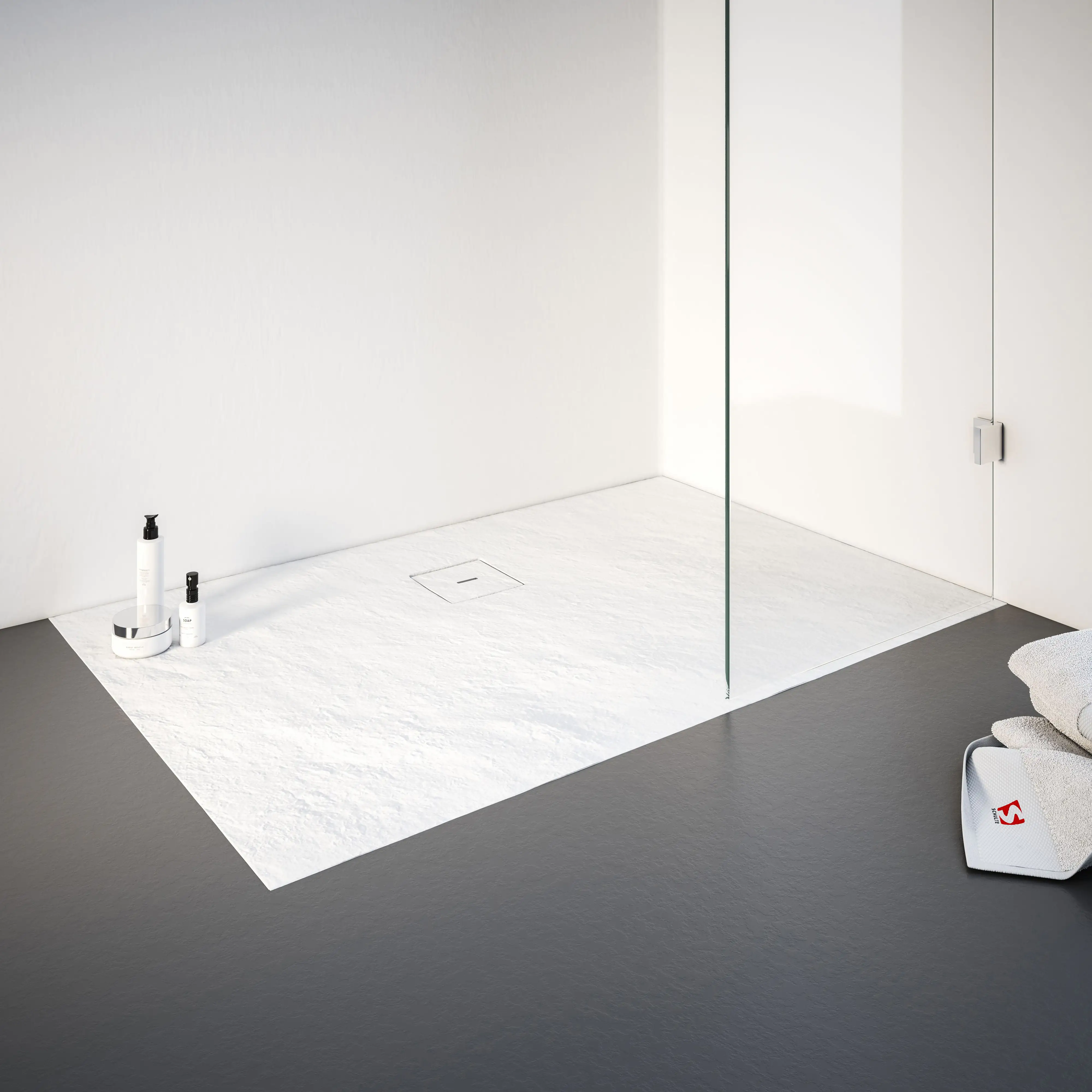 4060991065996 Schulte Duschwanne Steinstruktur 75 x 140 cm weiß