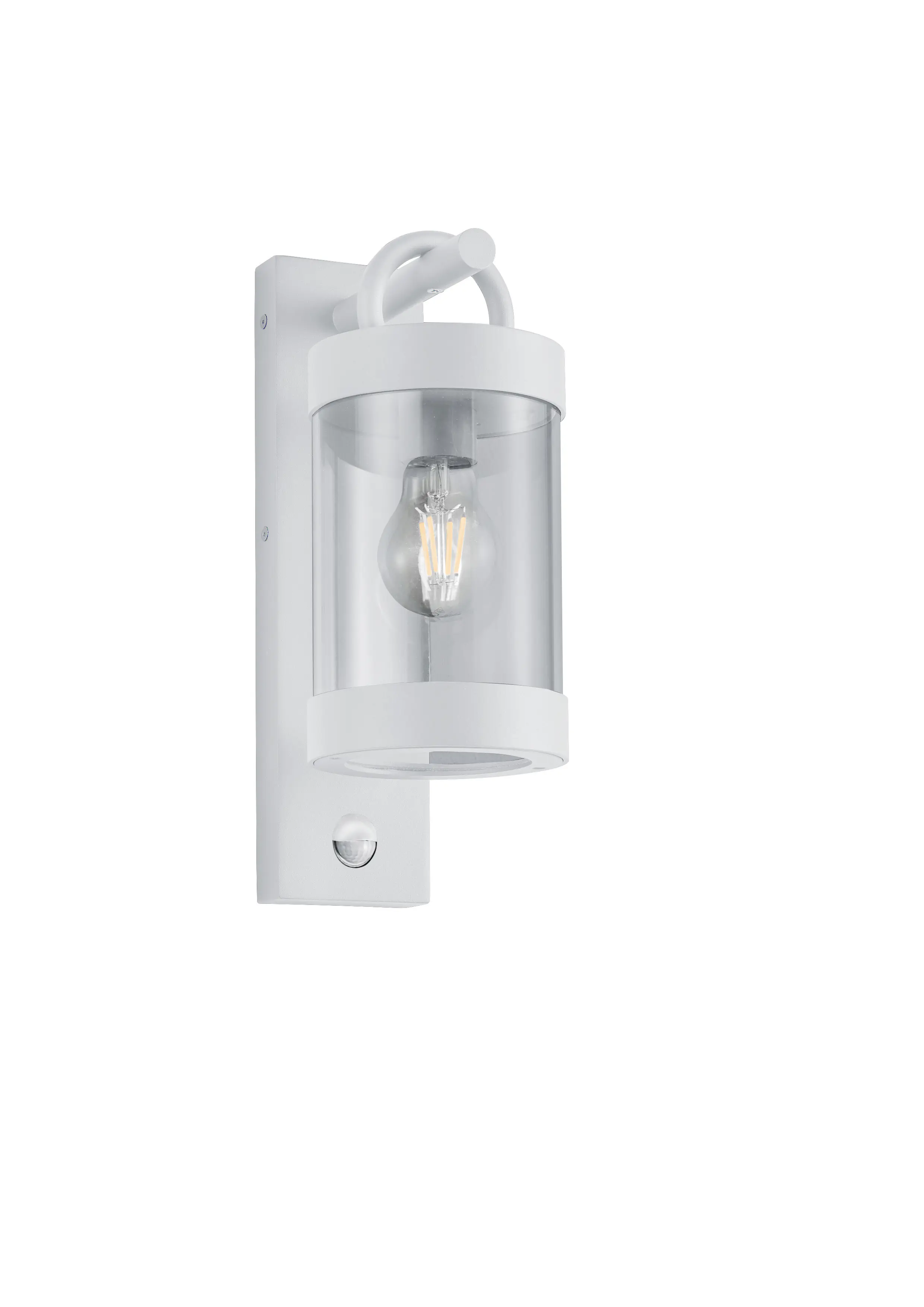 Trio Außen-Wandleuchte Sambesi weiß mit Bewegungsmelder 