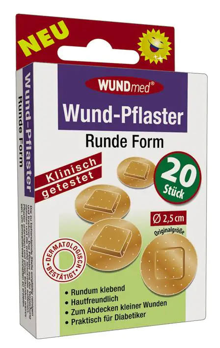 Wundmed Pflaster 20 Stück, Ø 2,5 cm kaufen Globus Baumarkt