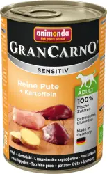 Animonda GranCarno Hundenassfutter Adult Sensitiv getreidefrei 400 g Pute & Kartoffeln