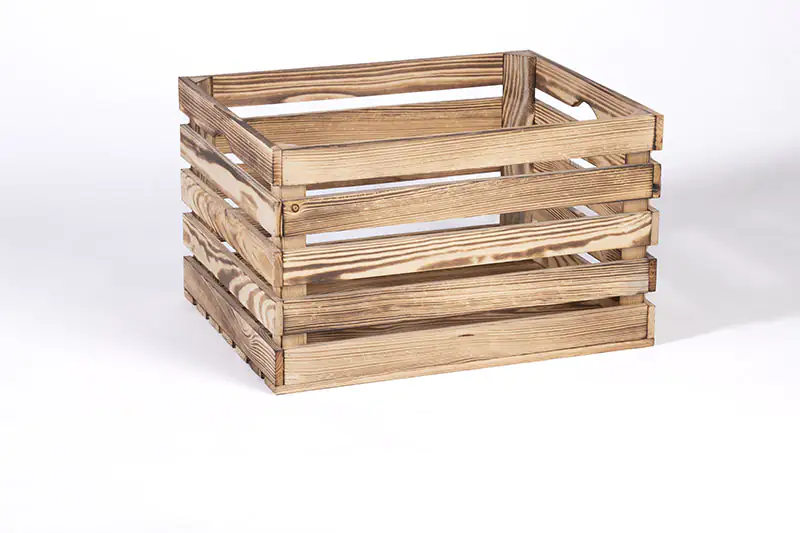 iWerk Holzkiste Geflammt M 50 x 40 x 30 cm