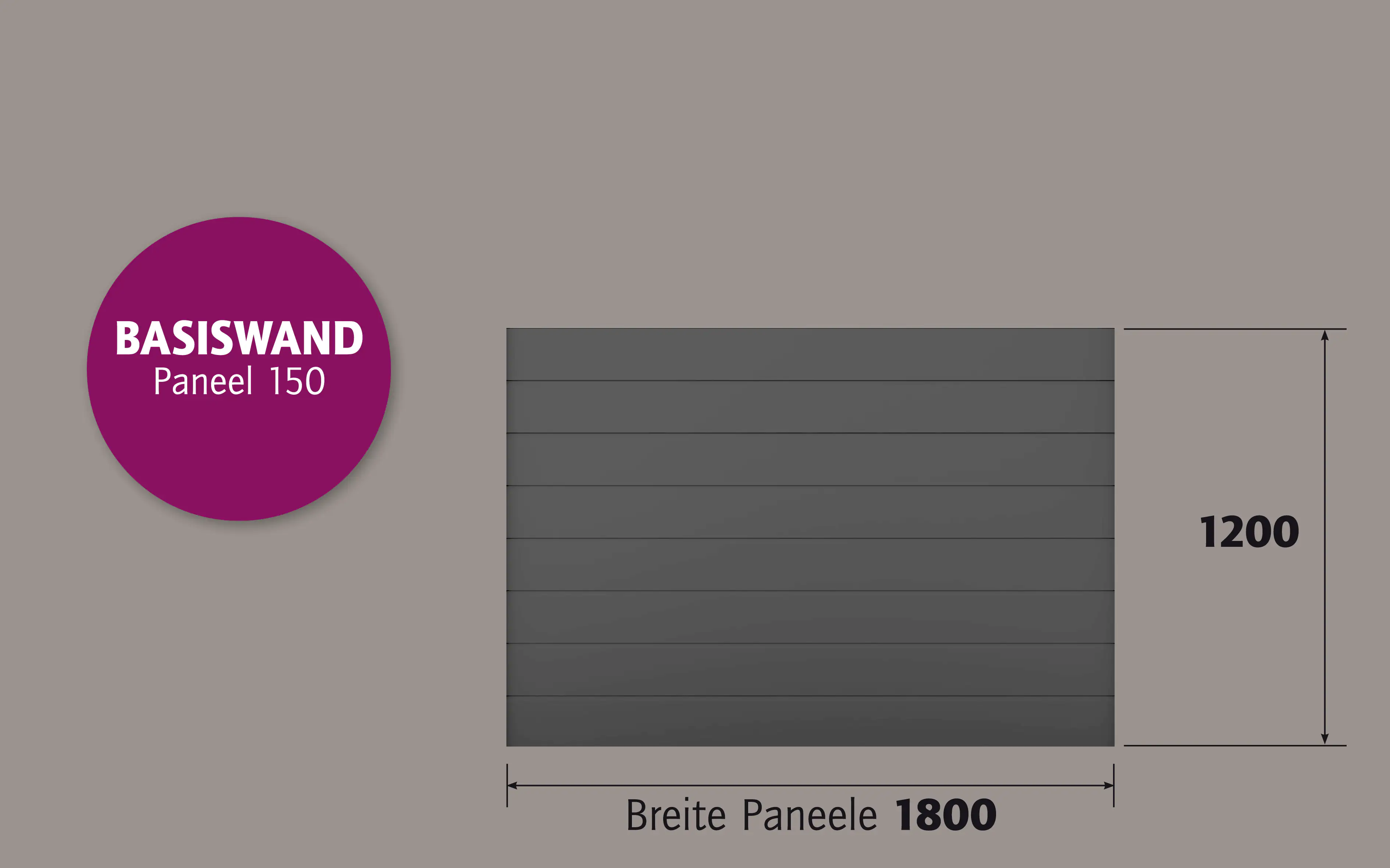 Ambiente Alu-Zaun Paneel 150 B x H: 180 cm x 120 cm, 22 mm stark Ambiente Alu-Zaun Paneel 150 B x H: 180 cm x 120 cm, 22 mm stark