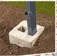 Zaunpfosten-Fundamentstein grau, 20 x 17 x 20 cm Zaunpfosten-Fundamentstein grau, 20 x 17 x 20 cm