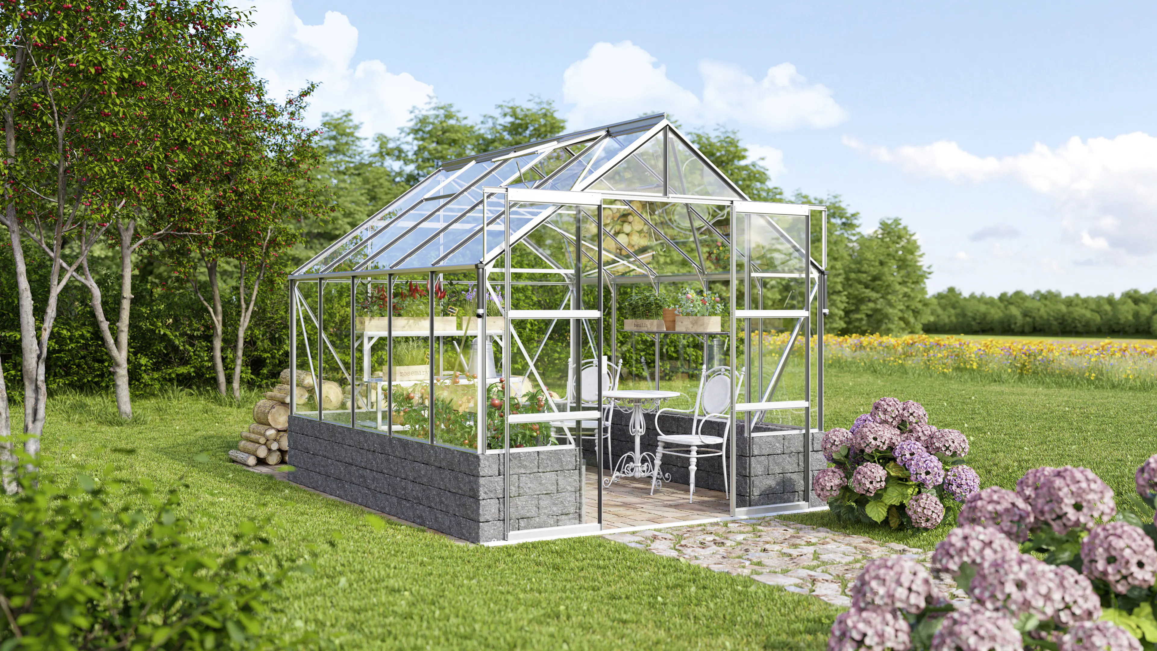 Vitavia Gewächshaus Cassandra 8300 257 x 324 cm 3 mm Sicherheitsglas