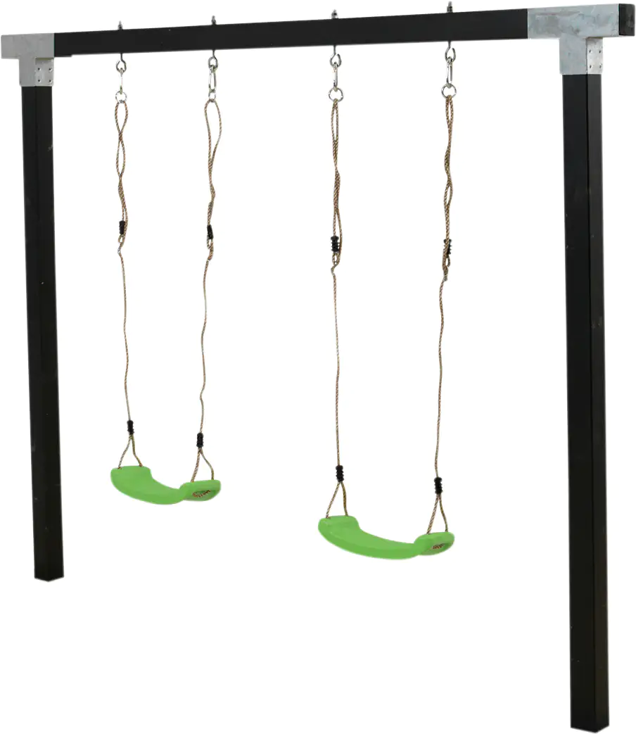 Plus Schaukel Cubic inkl. 2 grüne Schaukelsitzen schwarz 268 x 209 cm