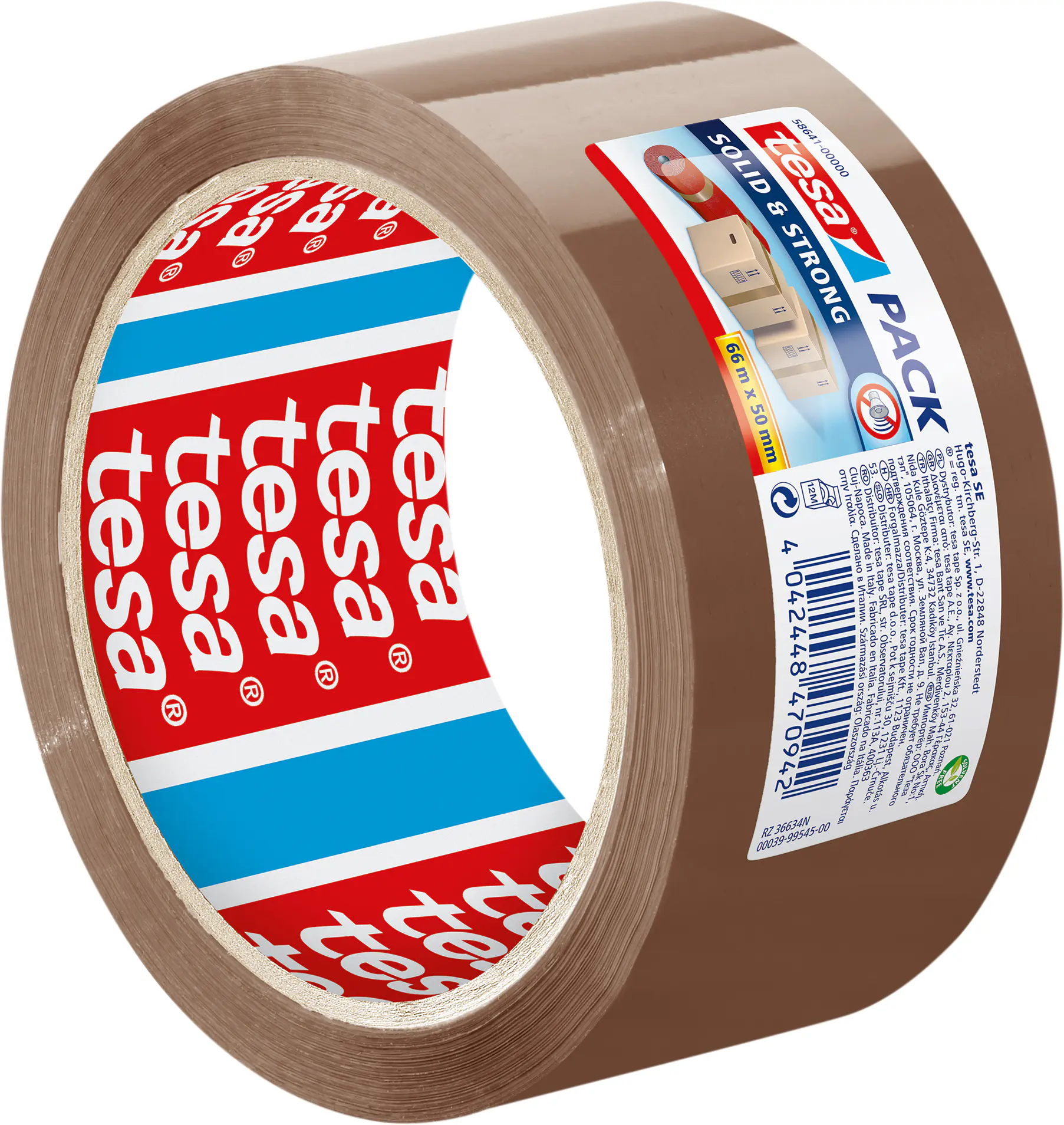 tesa Pack Solid & Strong 66 m x 50 mm, braun