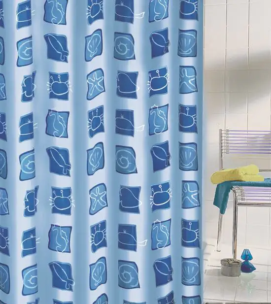 Kleine Wolke Duschvorhang Sealife blau, 180 x 200 cm