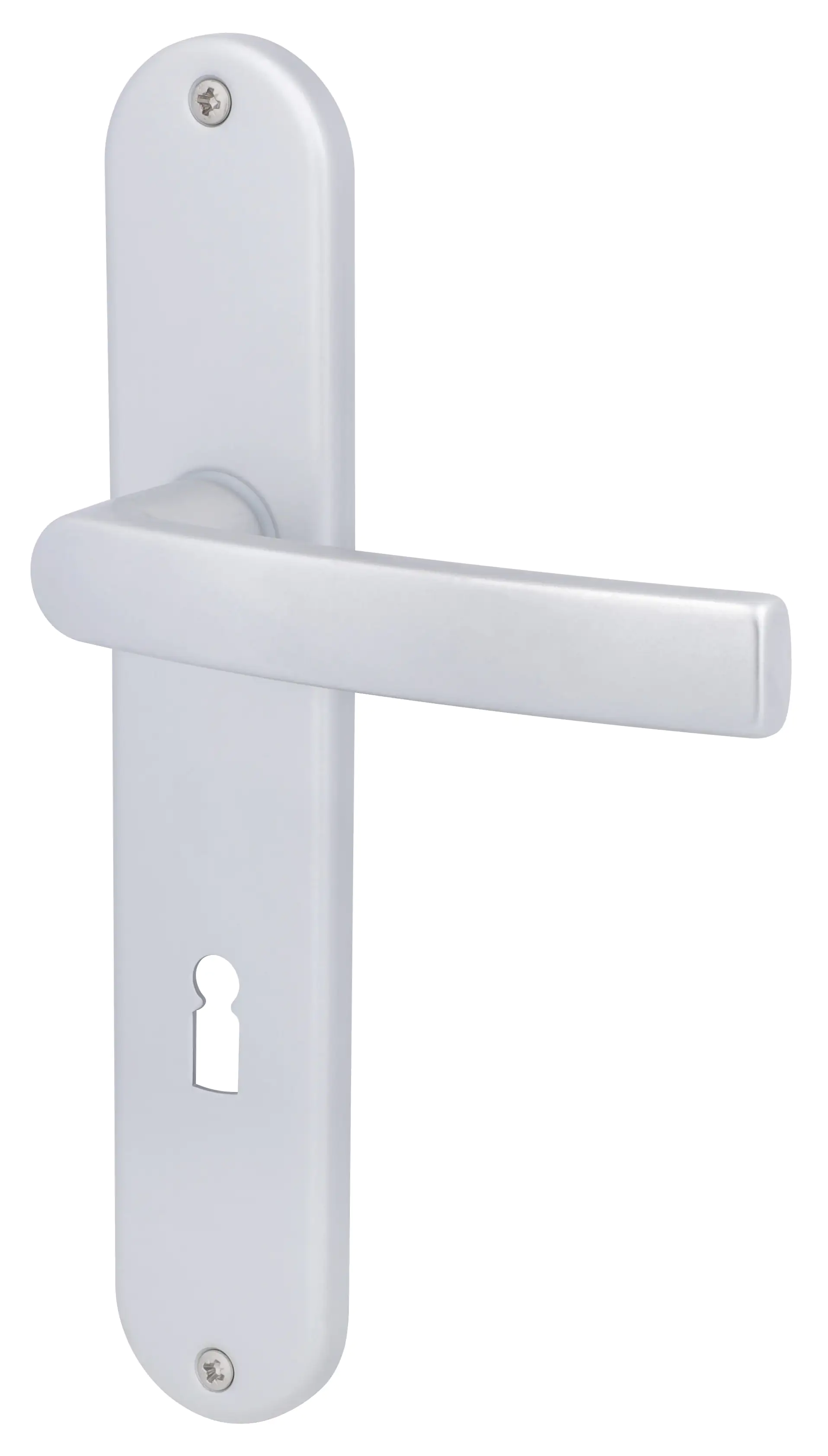 Alpertec BB-Langschildgarnitur Vanda Aluminium F1 silber abgerundet