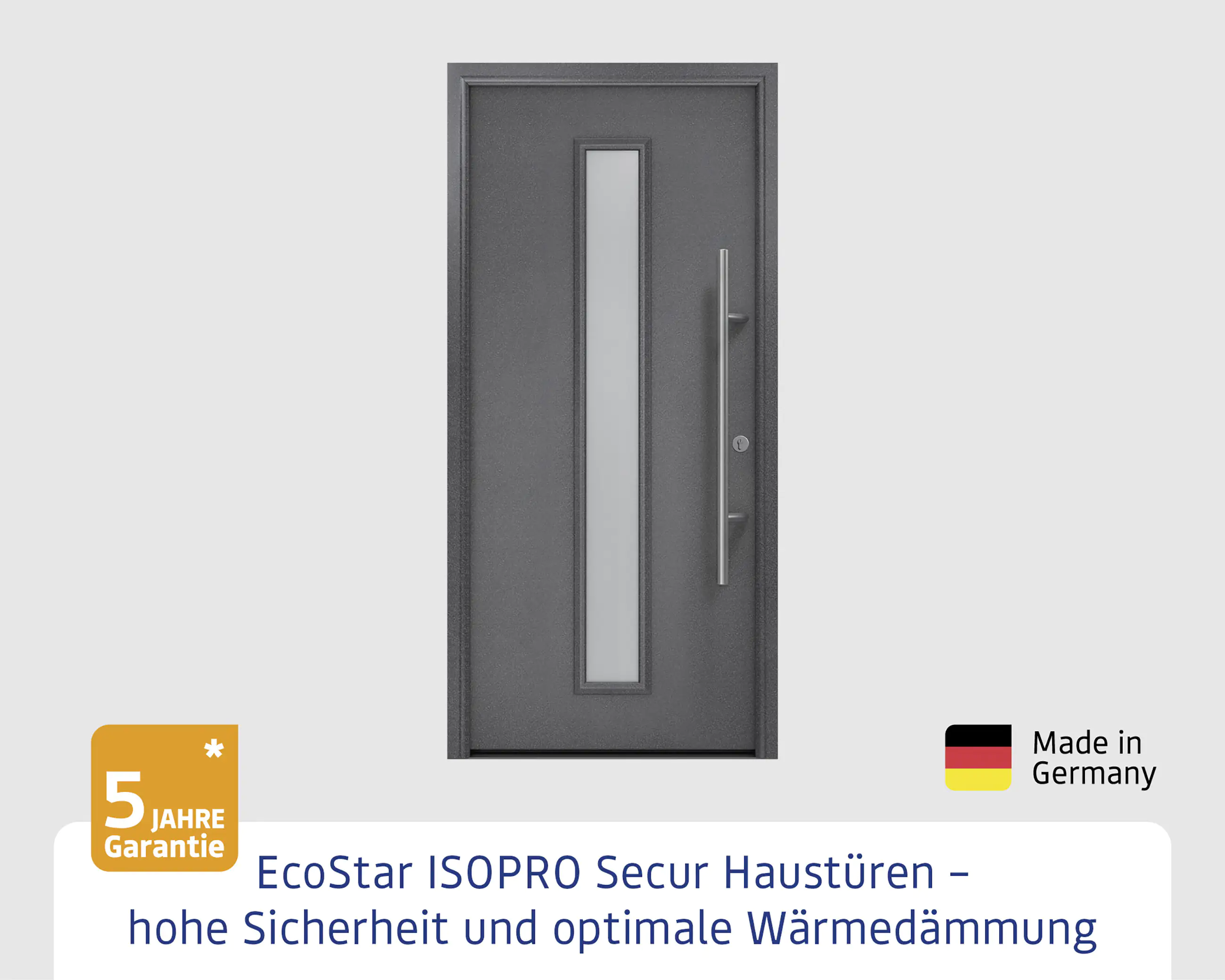 EcoStar Haustür ISOPRO Secur IPS 020 RC2 anthrazit metallic 110 x 210 cm EcoStar Haustür ISOPRO Secur IPS 020 RC2 anthrazit metallic 110 x 210 cm