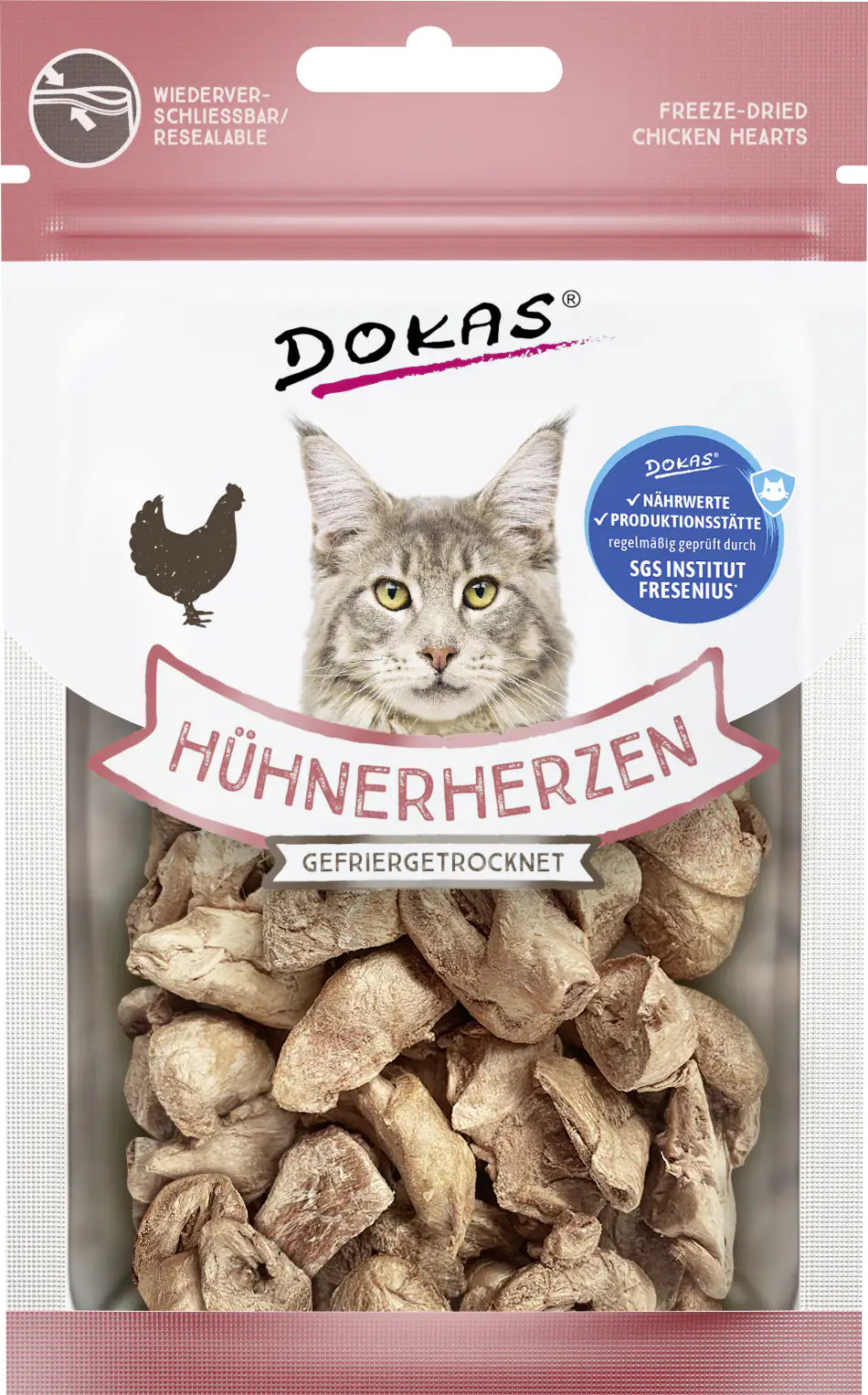 Dokas Hühnerherzen gefriergetrocknet 15 g 15 g Dokas Hühnerherzen gefriergetrocknet 15 g 15 g