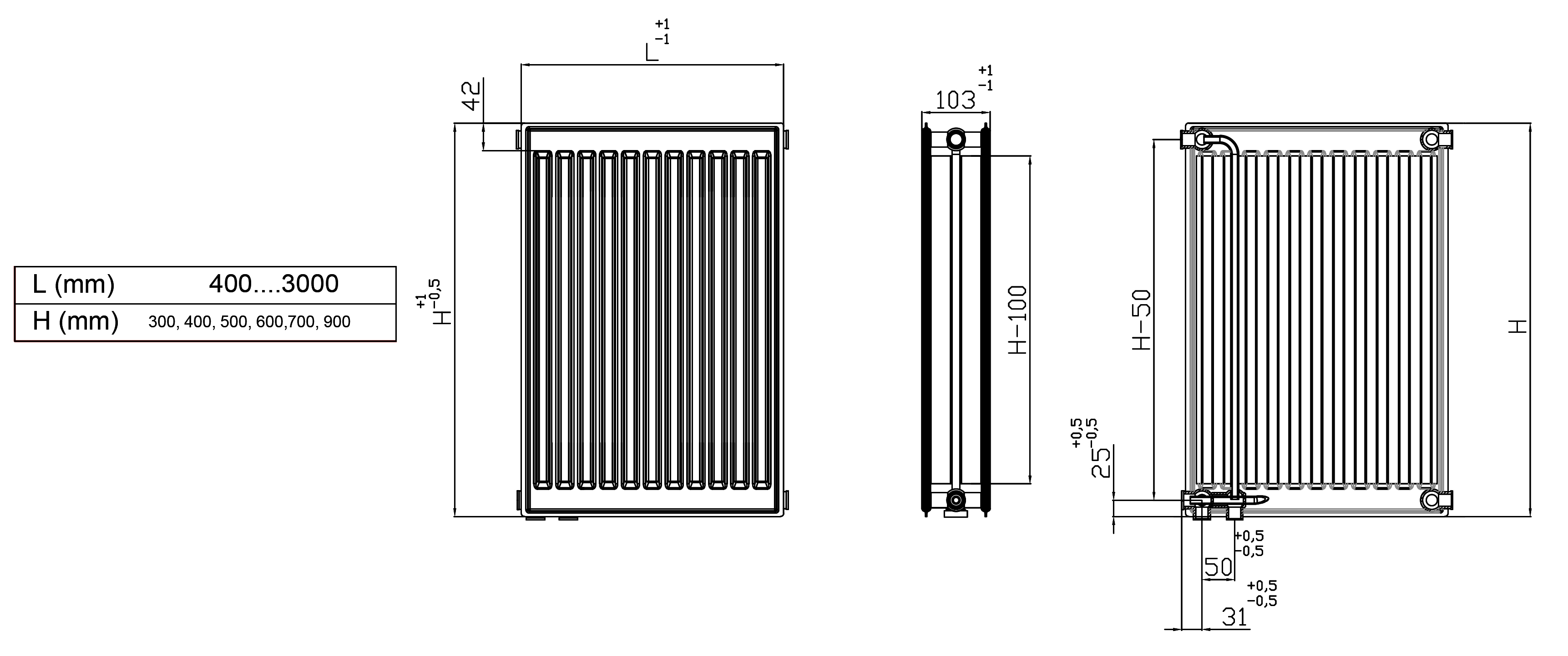 Sanicomfort Heizkörper Typ 22 - DK 50 cm x 90 cm