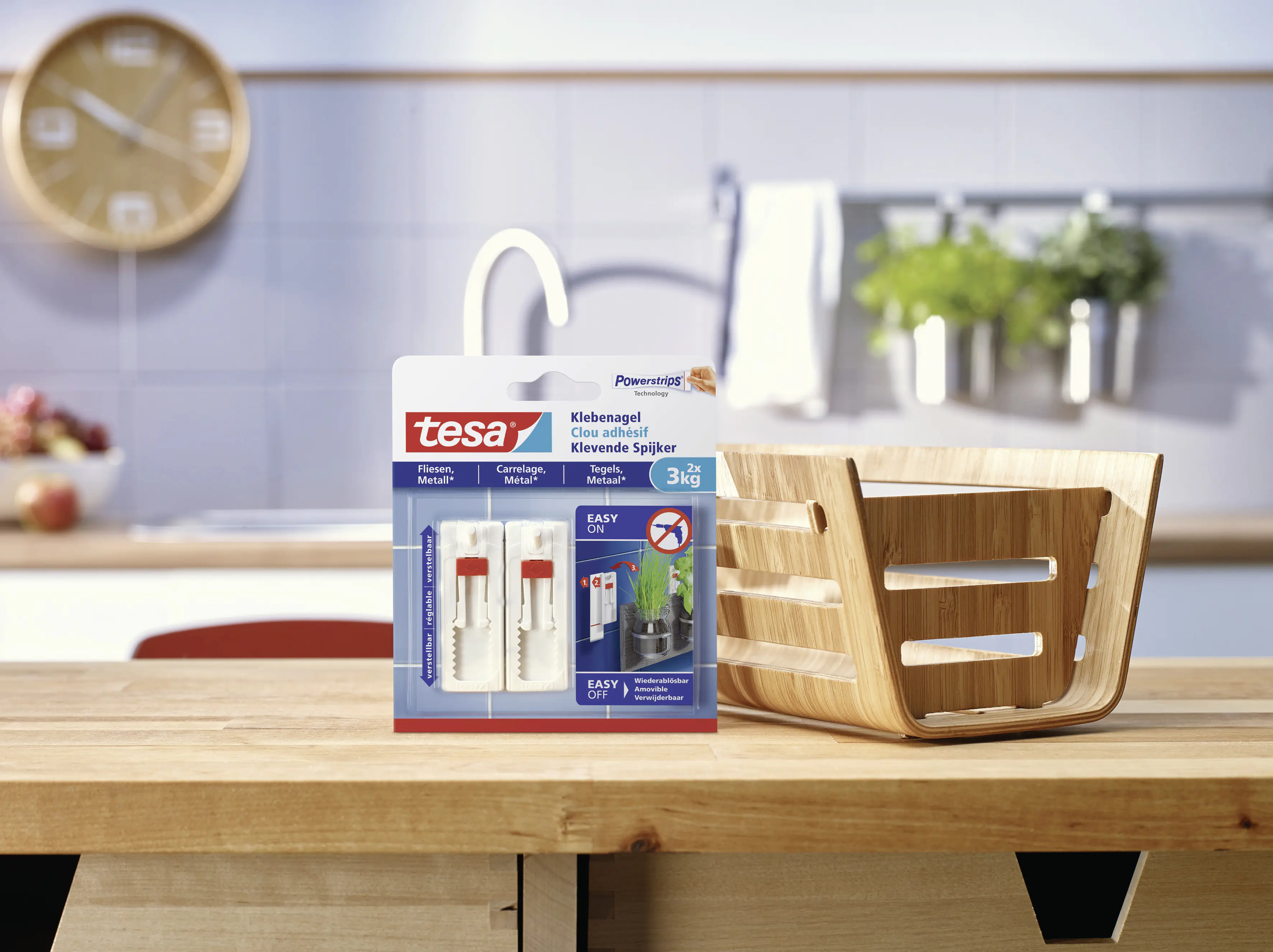 tesa Klebenagel Traglast 3 kg, 2 Stück